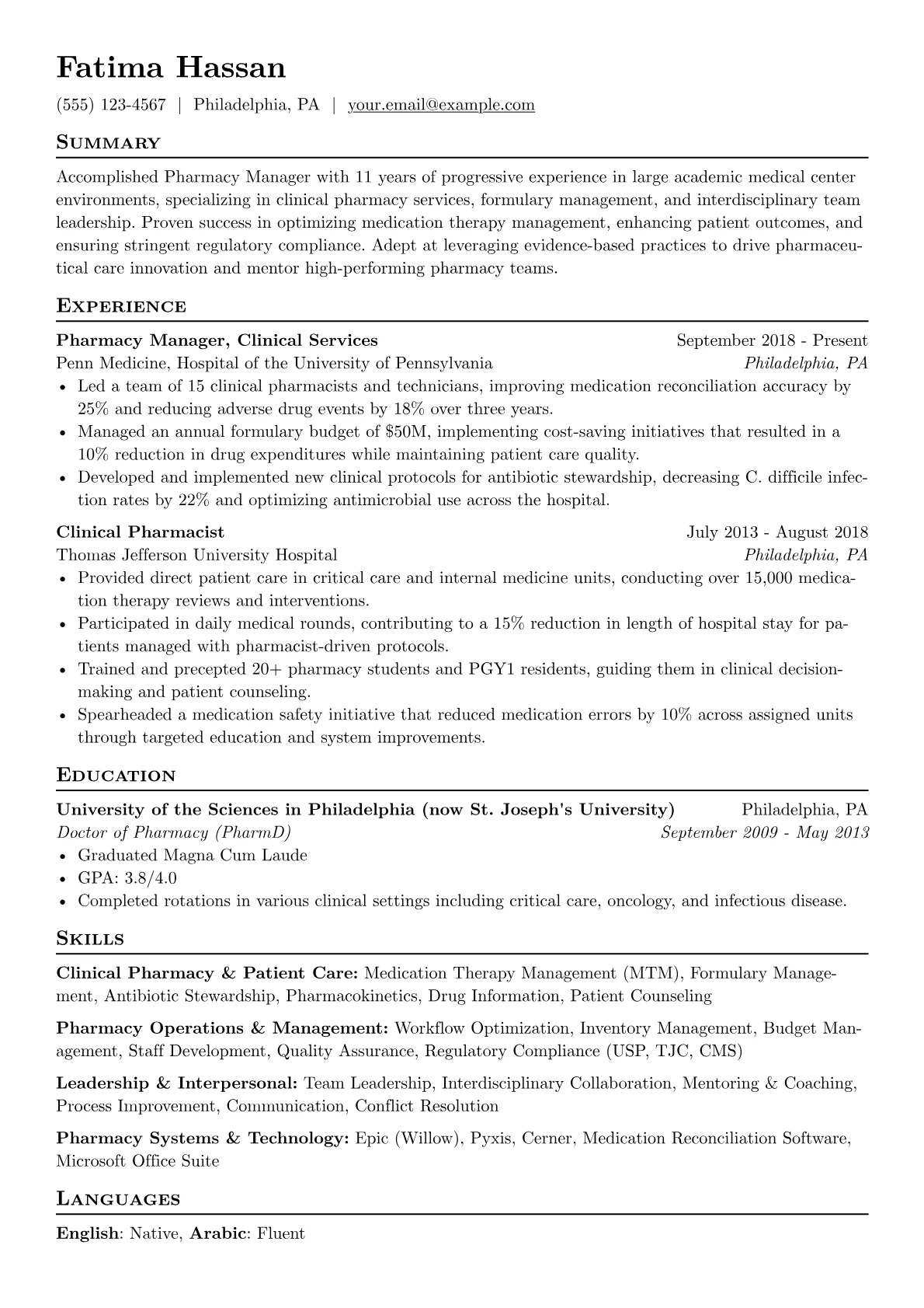 Pharmacy Manager version - Page 1