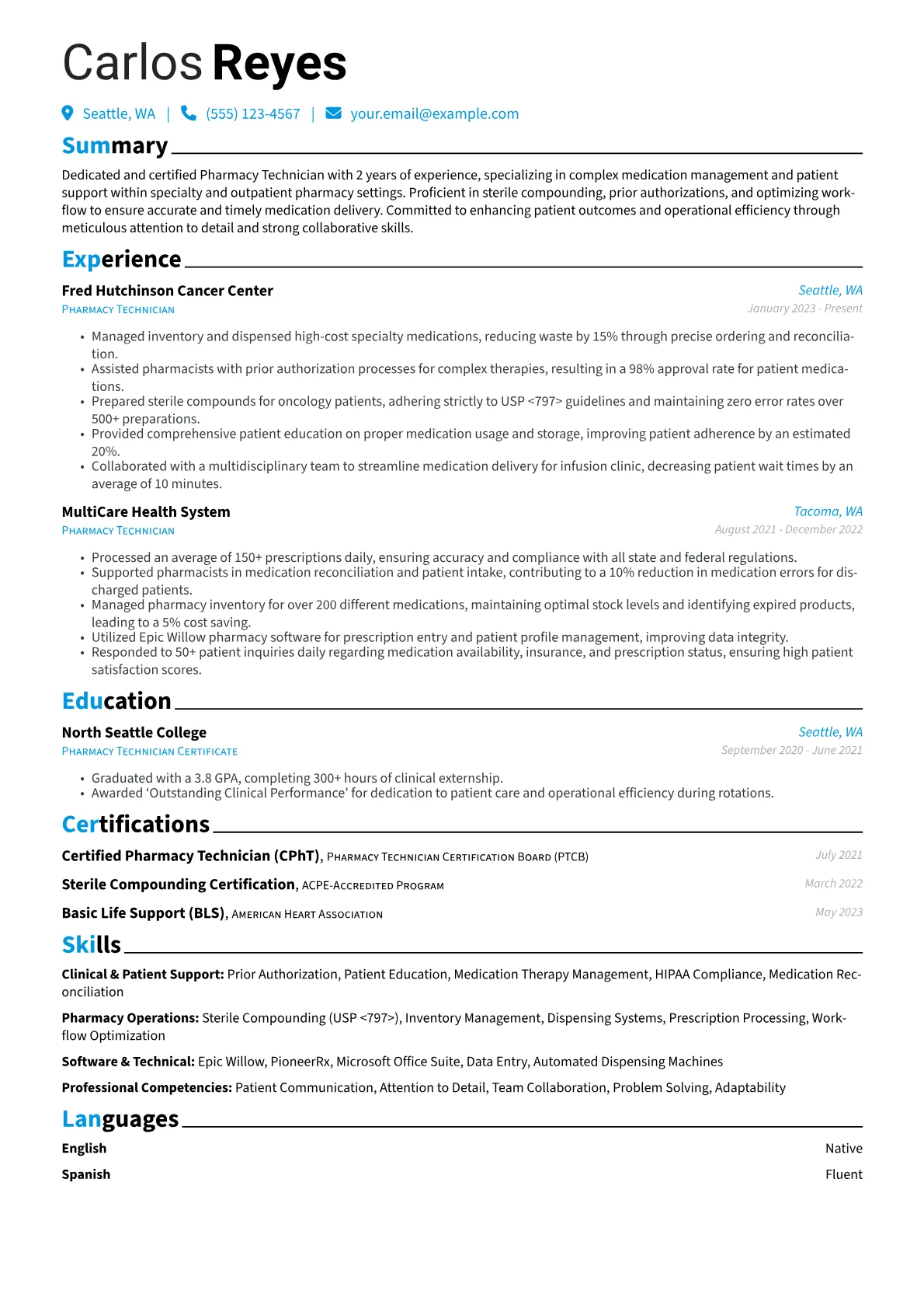 Specialty Clinic Support version - Page 1