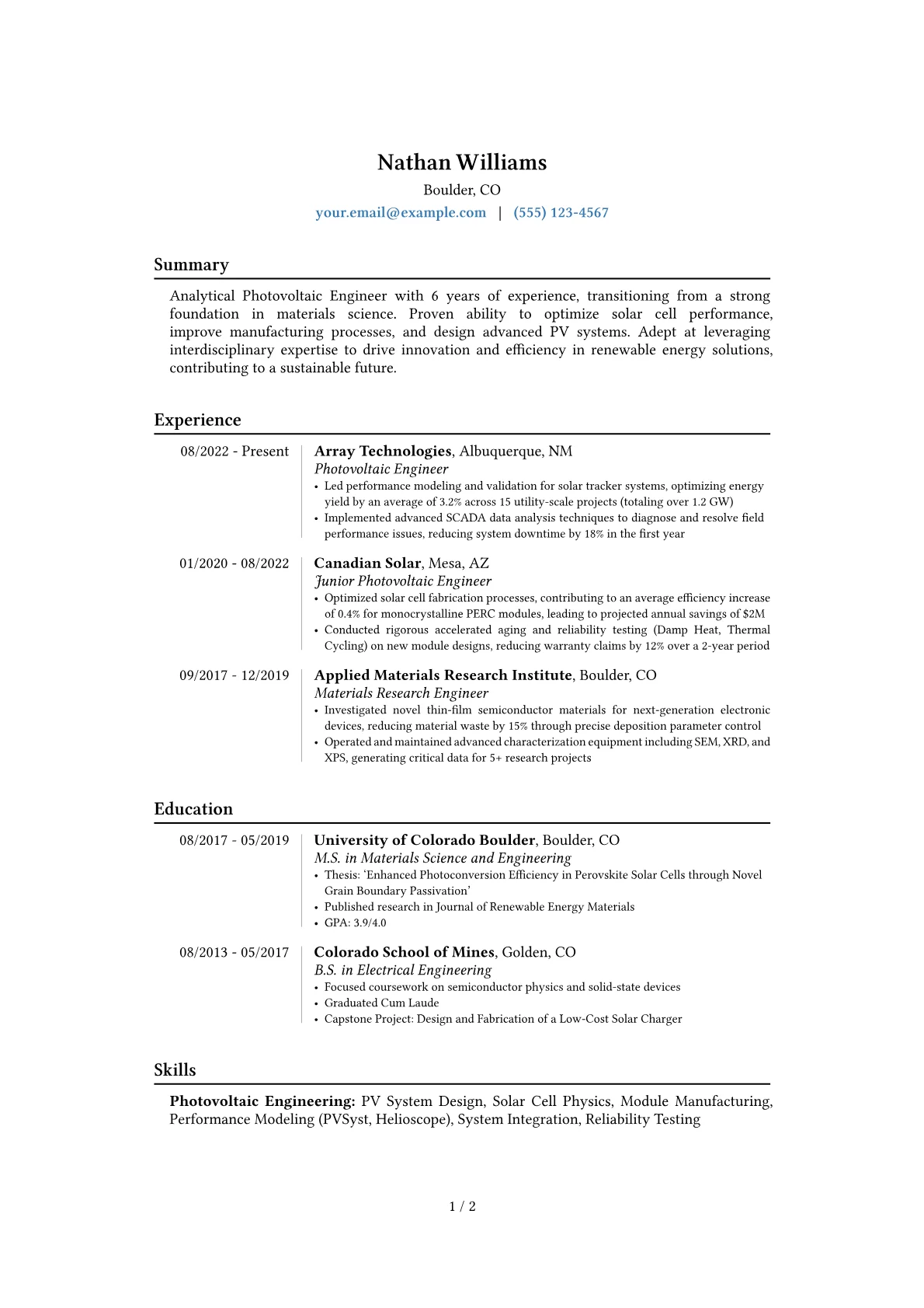 Career changer version - Page 1
