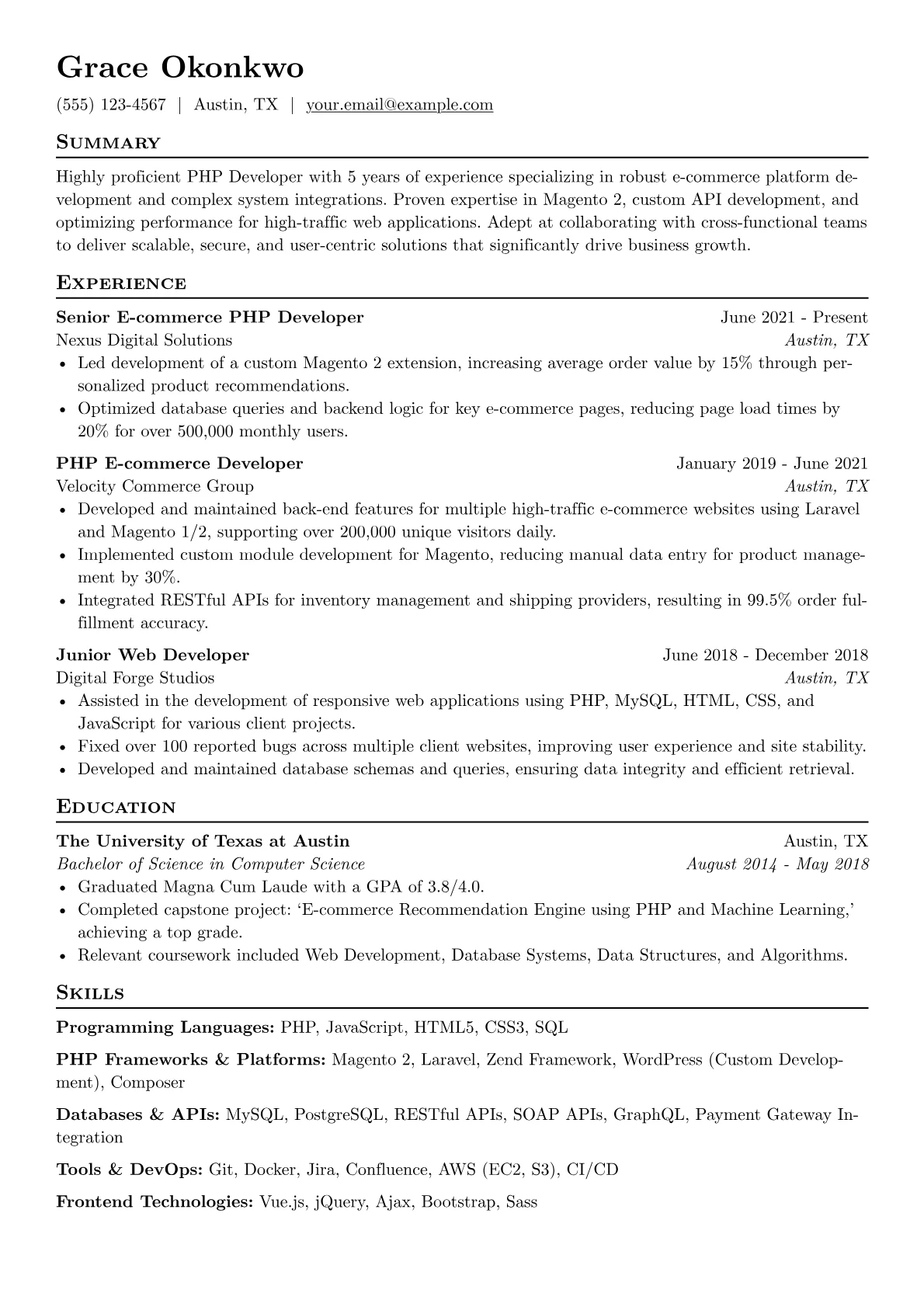 eCommerce Specialist version - Page 1