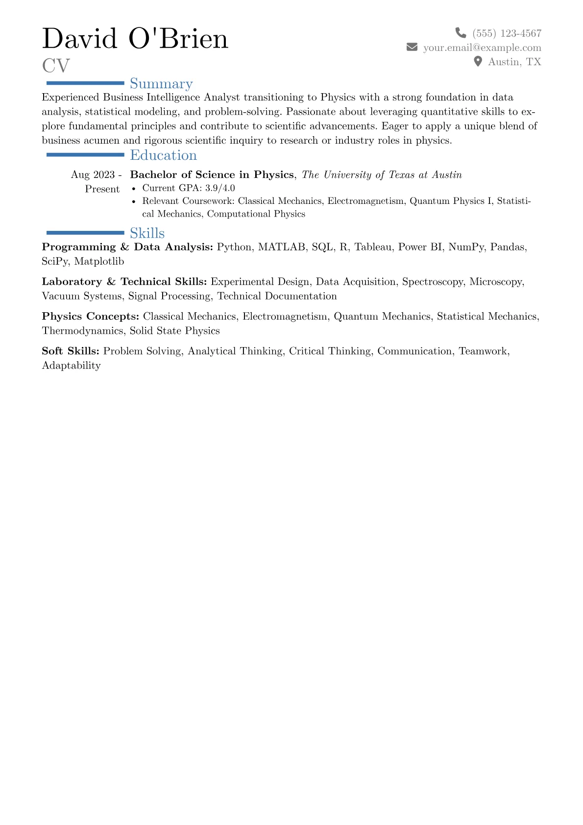Career changer version - Page 1