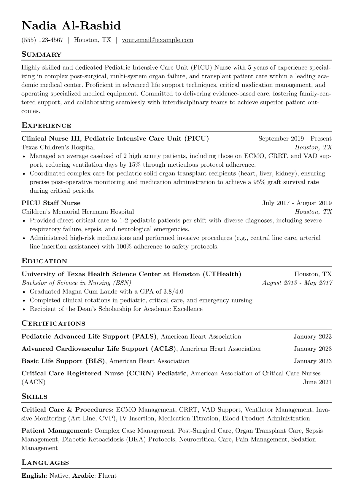 Critical Care & Procedures version - Page 1