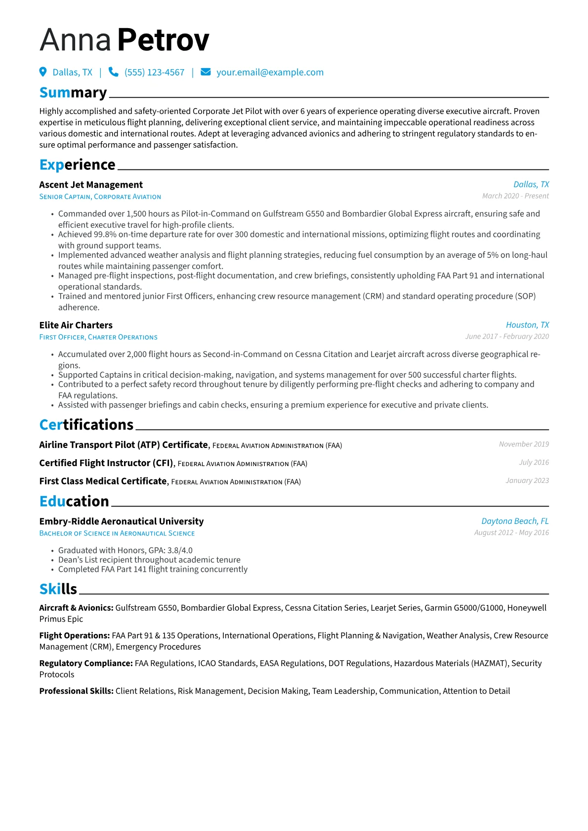 Corporate Jet Pilot version - Page 1