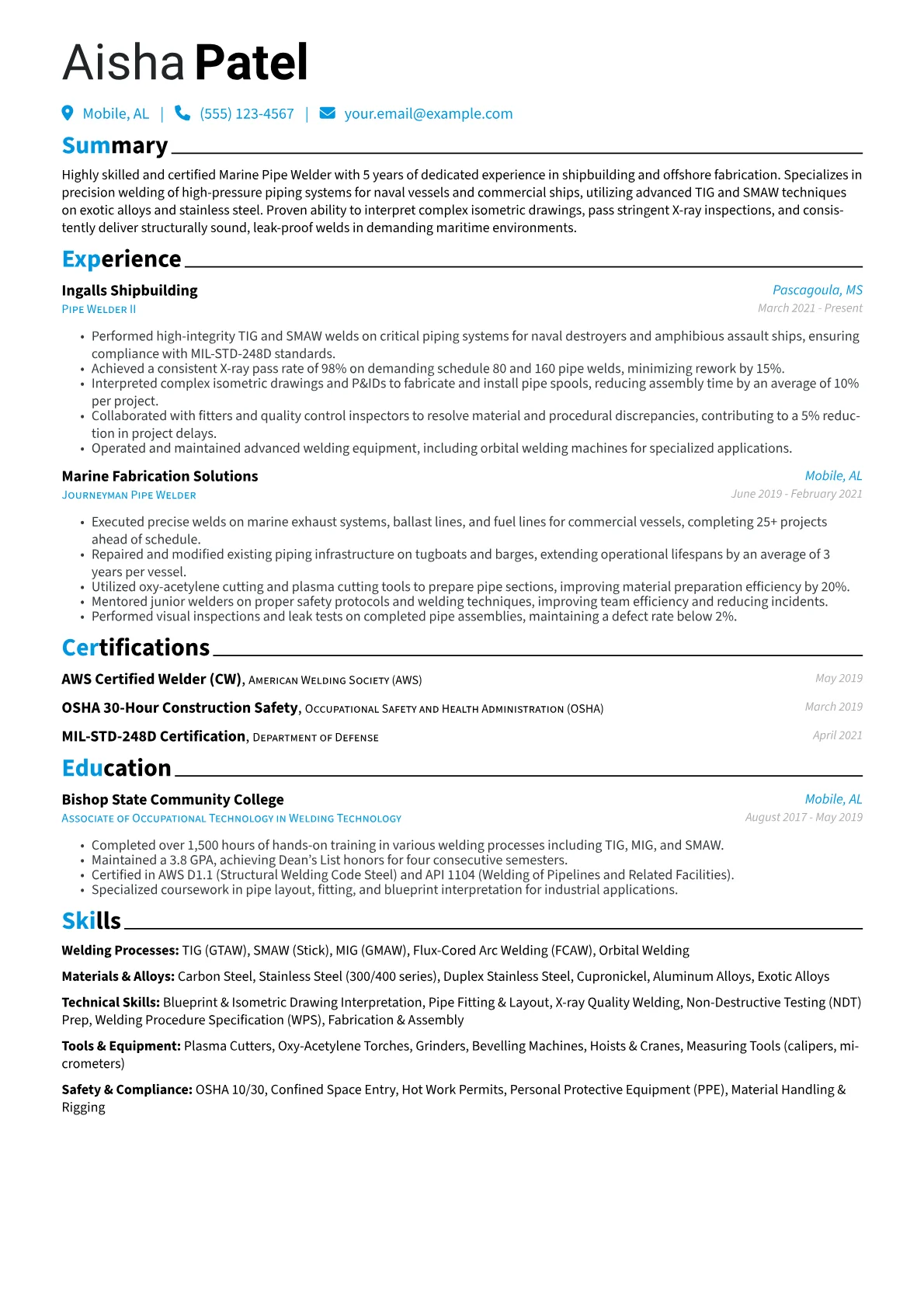 Pipe Welder version - Page 1