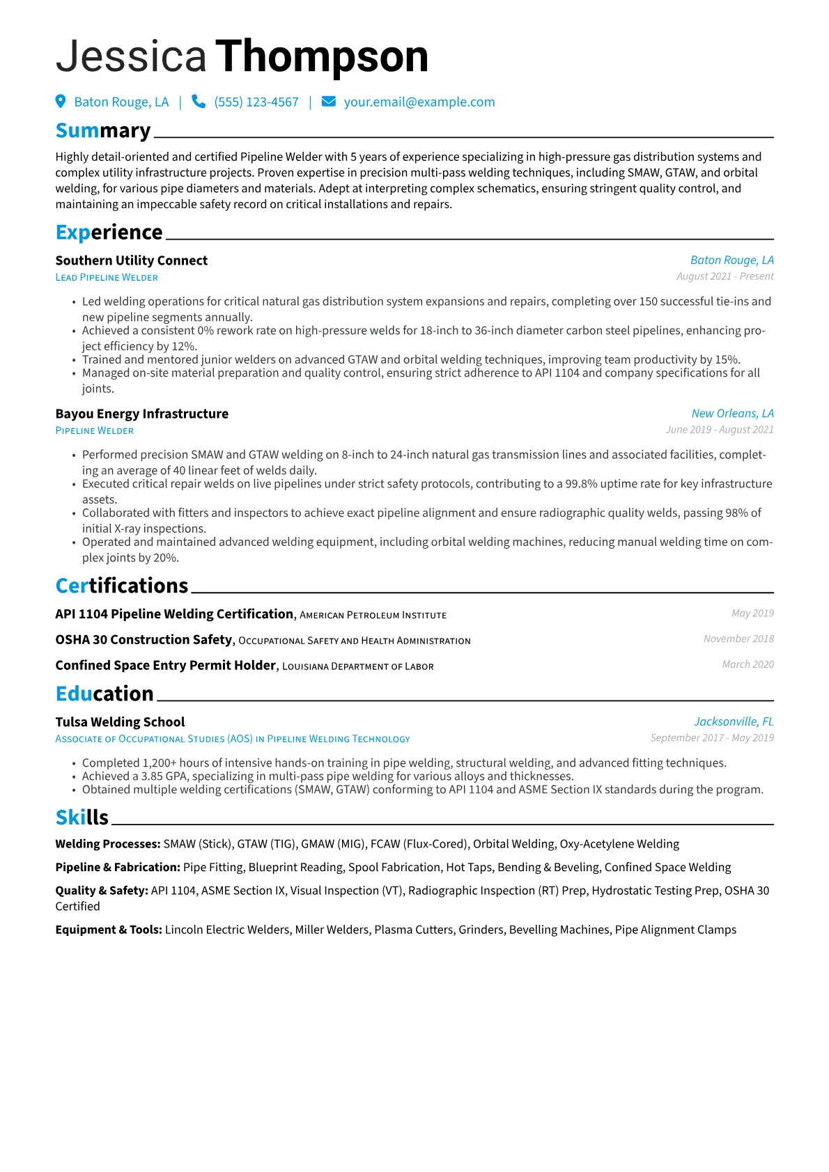 Pipeline Welder version - Page 1