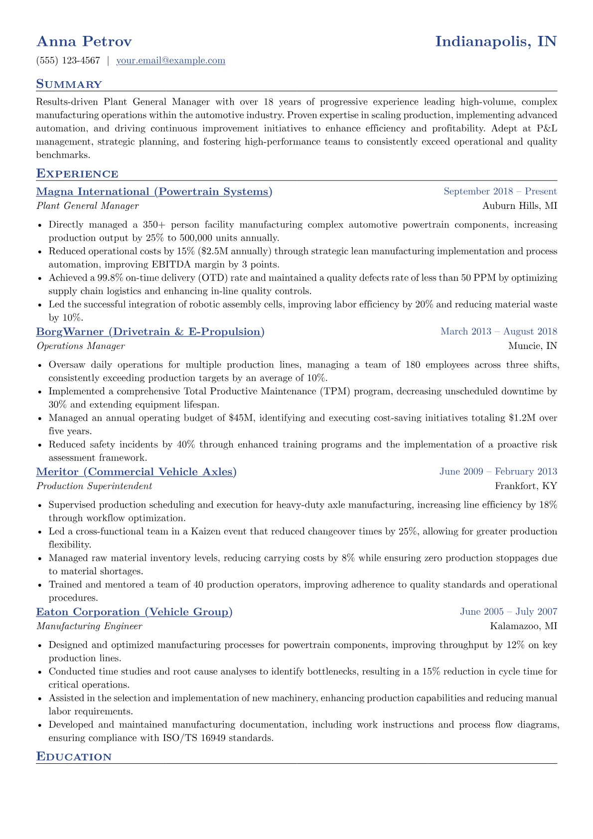 Operations Management version - Page 1