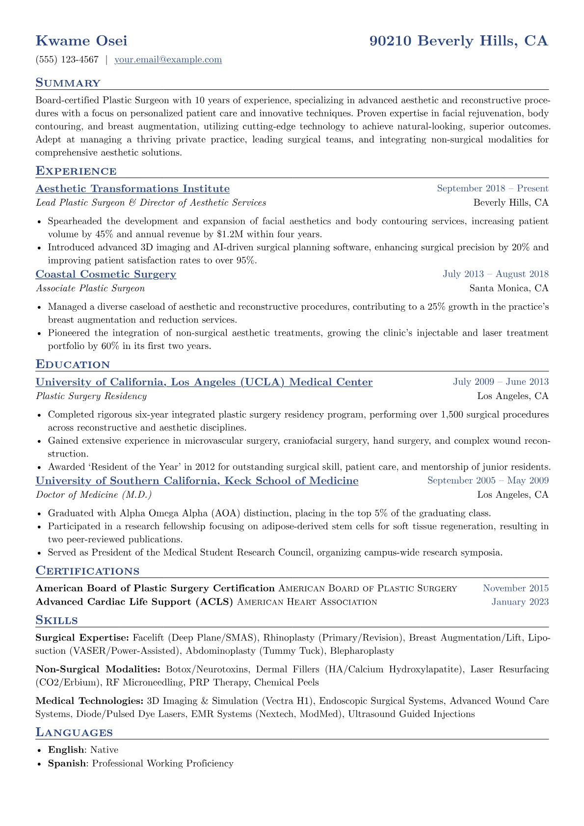 Plastic Surgeon version - Page 1