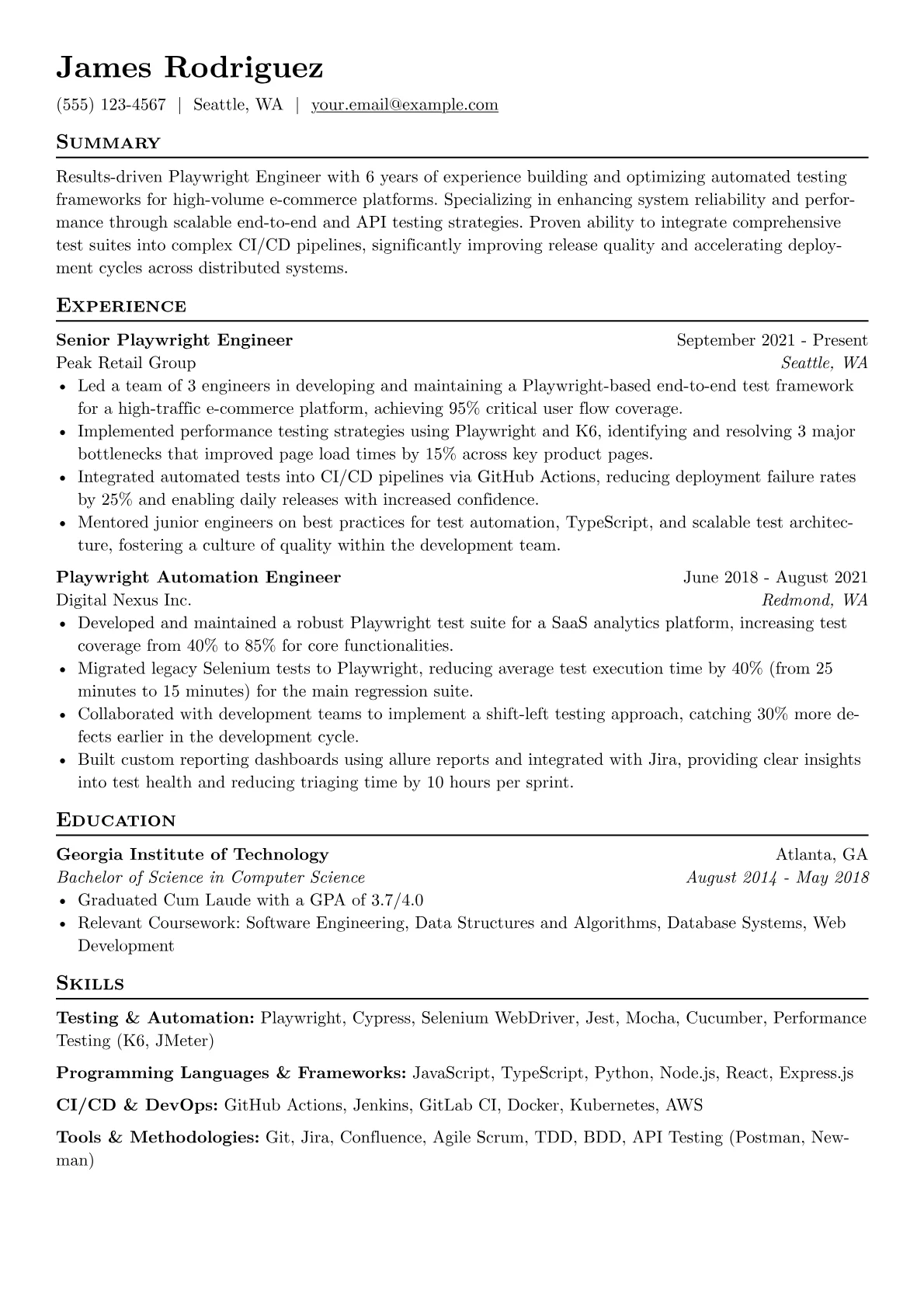 Playwright Engineer version - Page 1