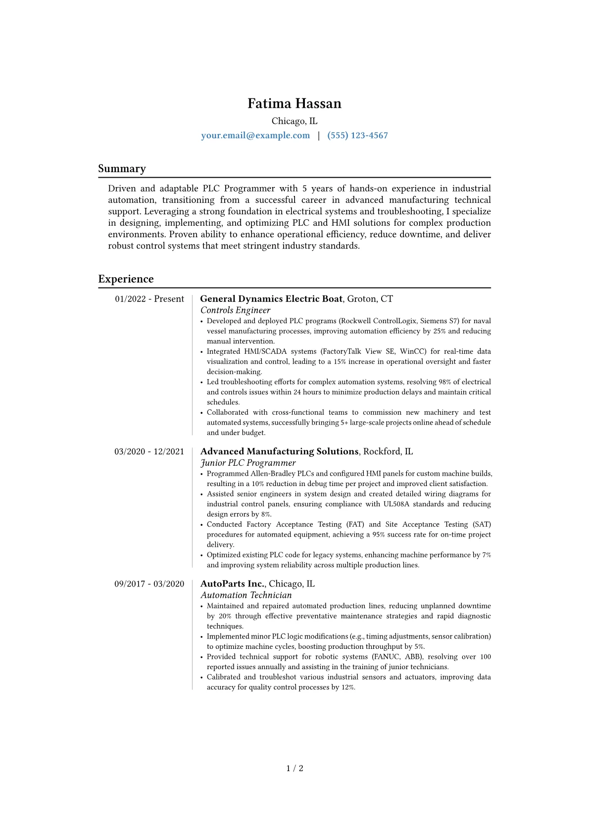 Career changer version - Page 1