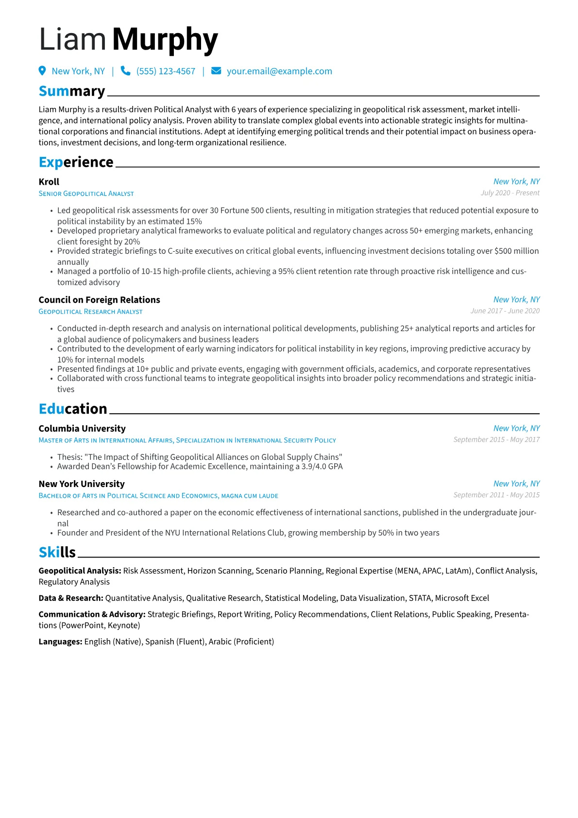 Political Analyst version - Page 1