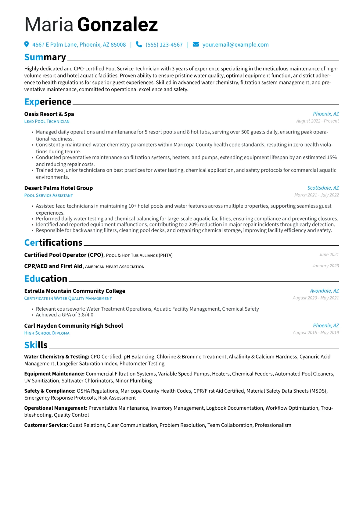 Resort Pool Technician version - Page 1
