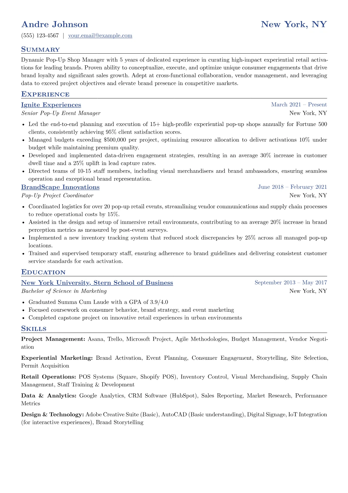 Experiential Pop-Up version - Page 1