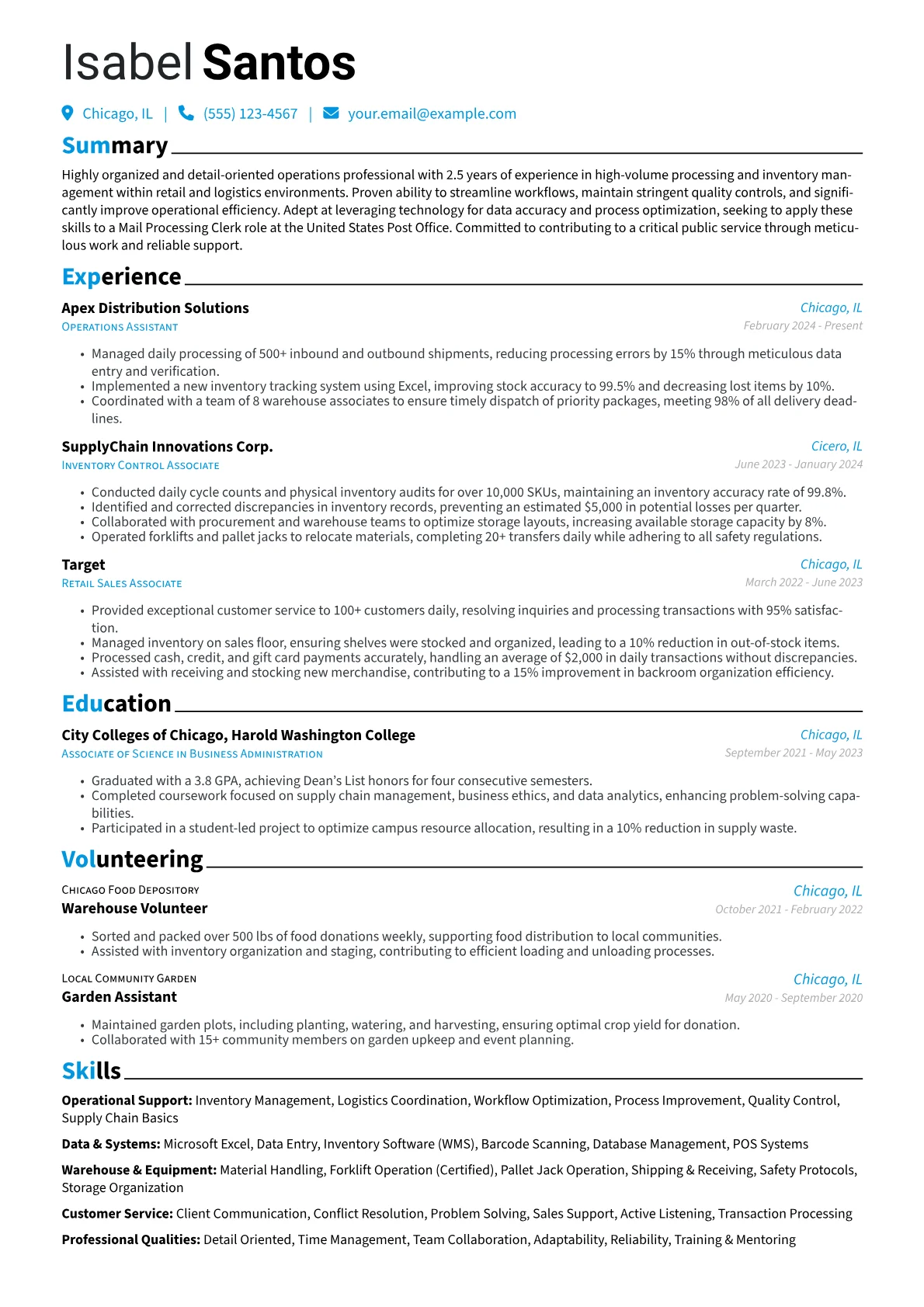 Operational Support version - Page 1