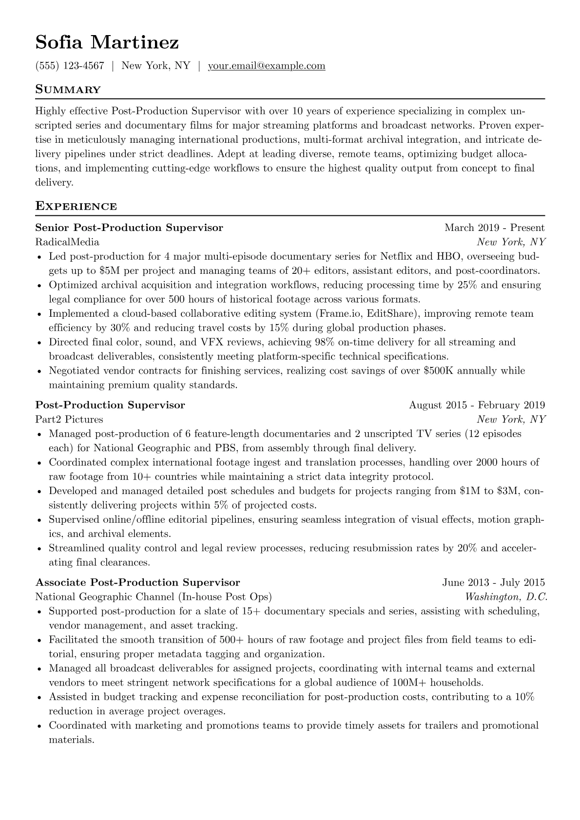 Senior Post-Production version - Page 1