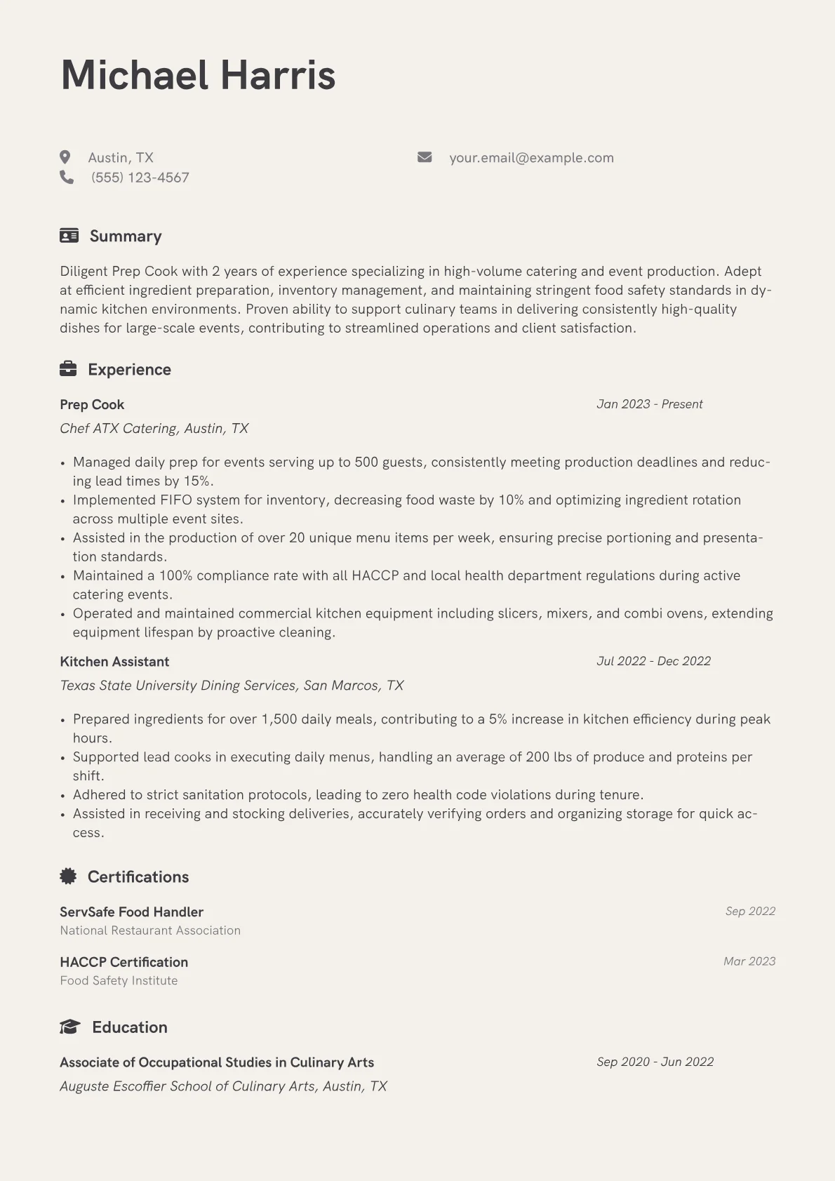 High-Volume & Catering version - Page 1