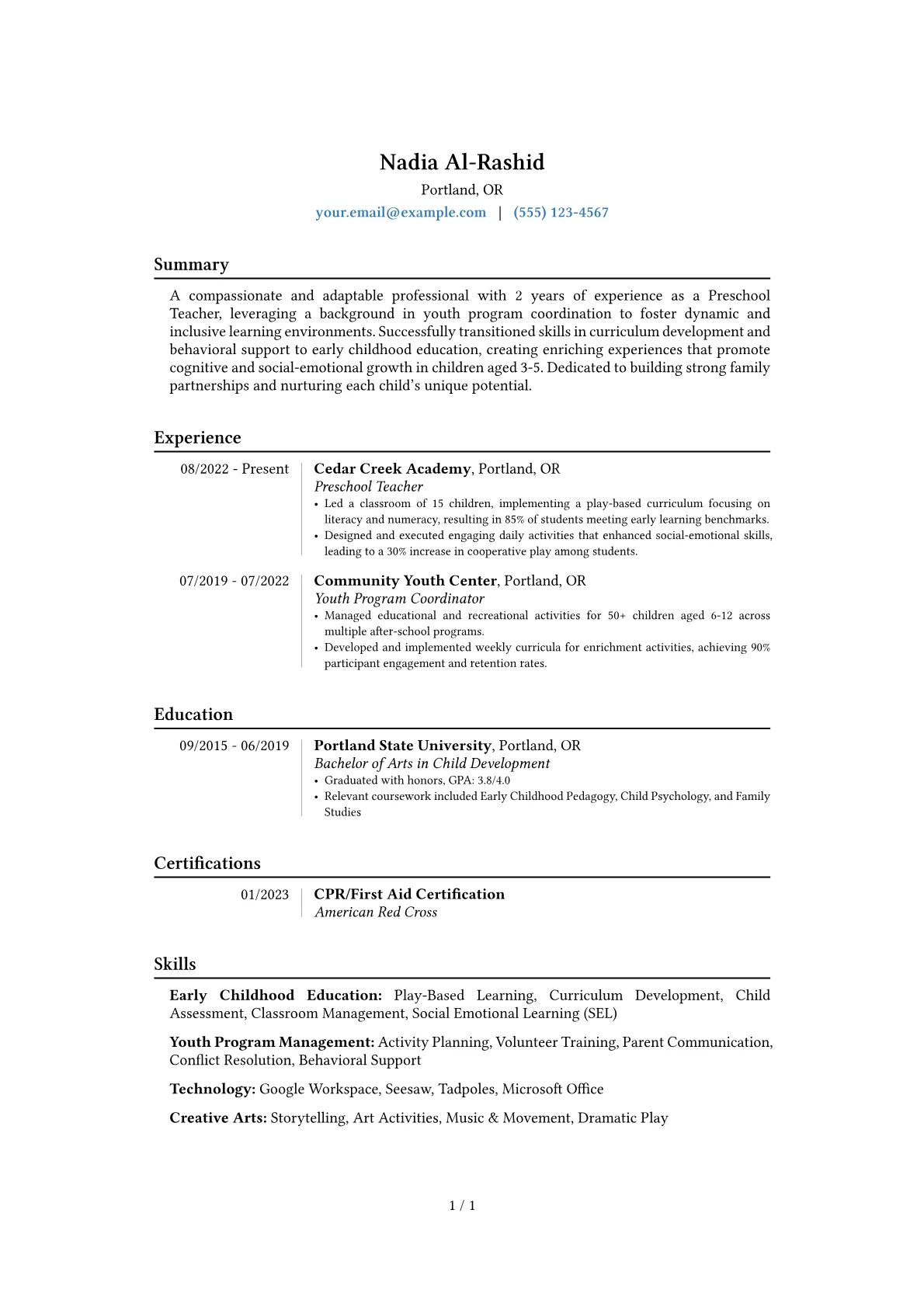 Career changer version - Page 1