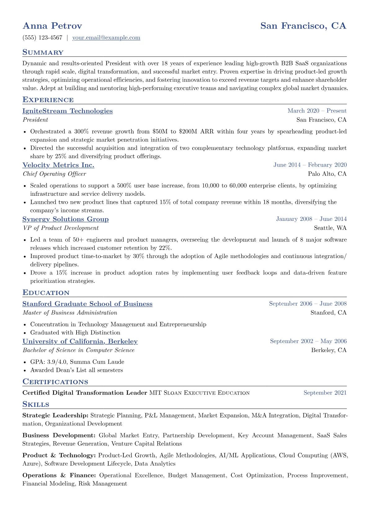 President version - Page 1