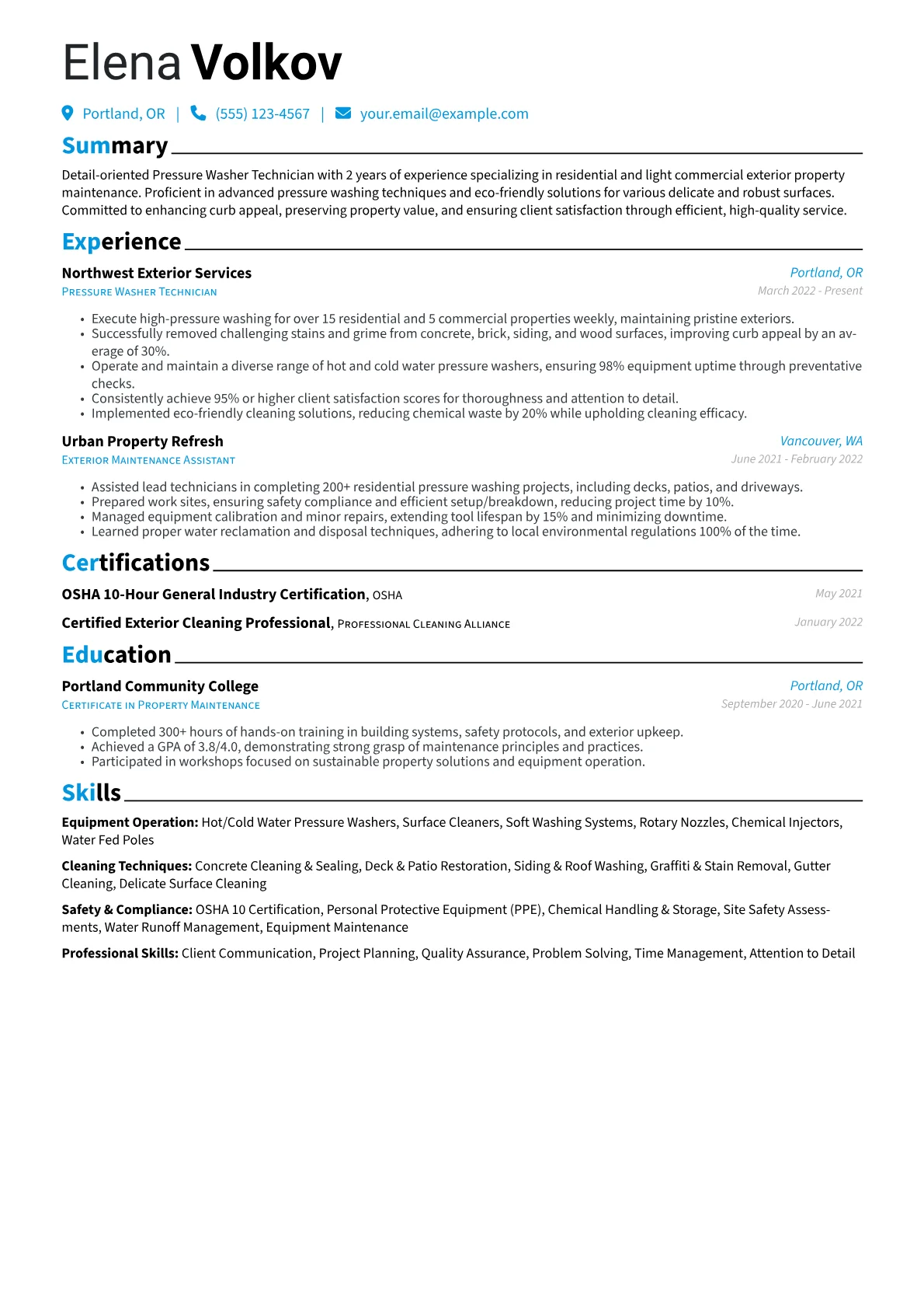 Residential version - Page 1