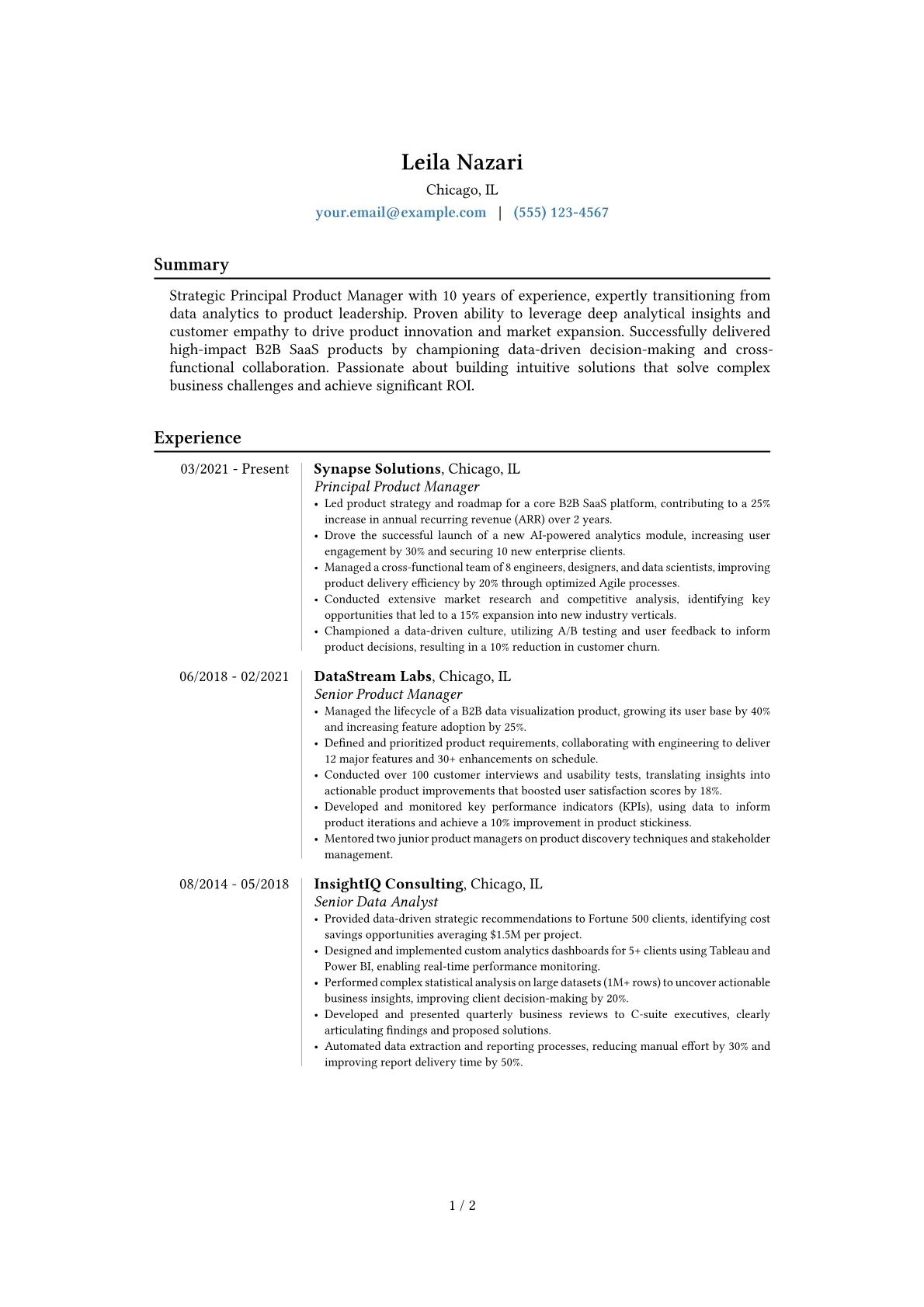 Career changer version - Page 1