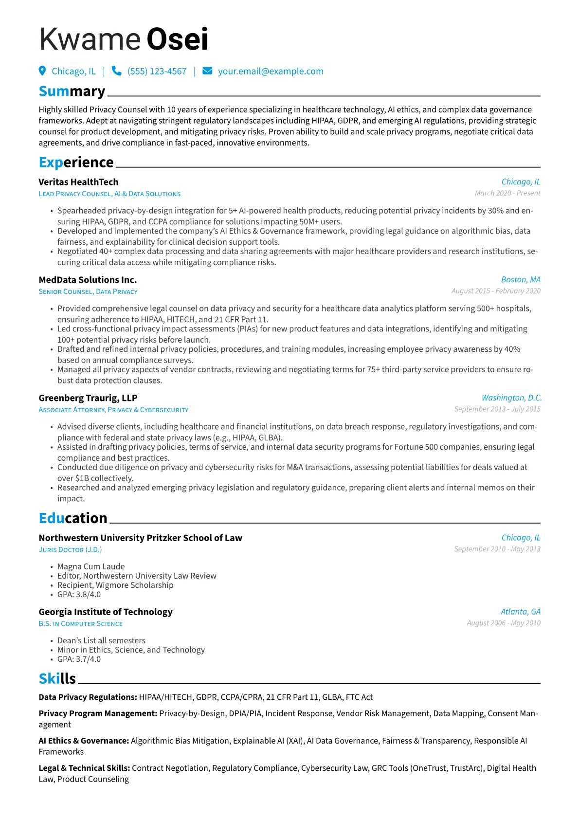 HealthTech Privacy Counsel version - Page 1