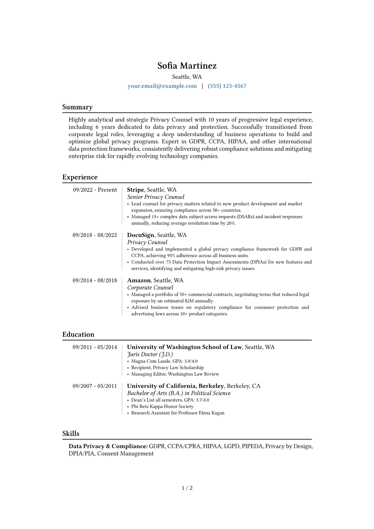 Career changer version - Page 1