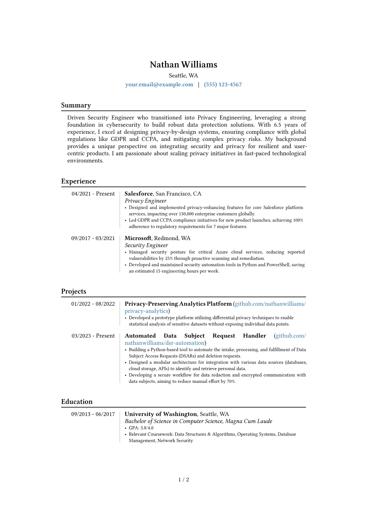 Career changer version - Page 1