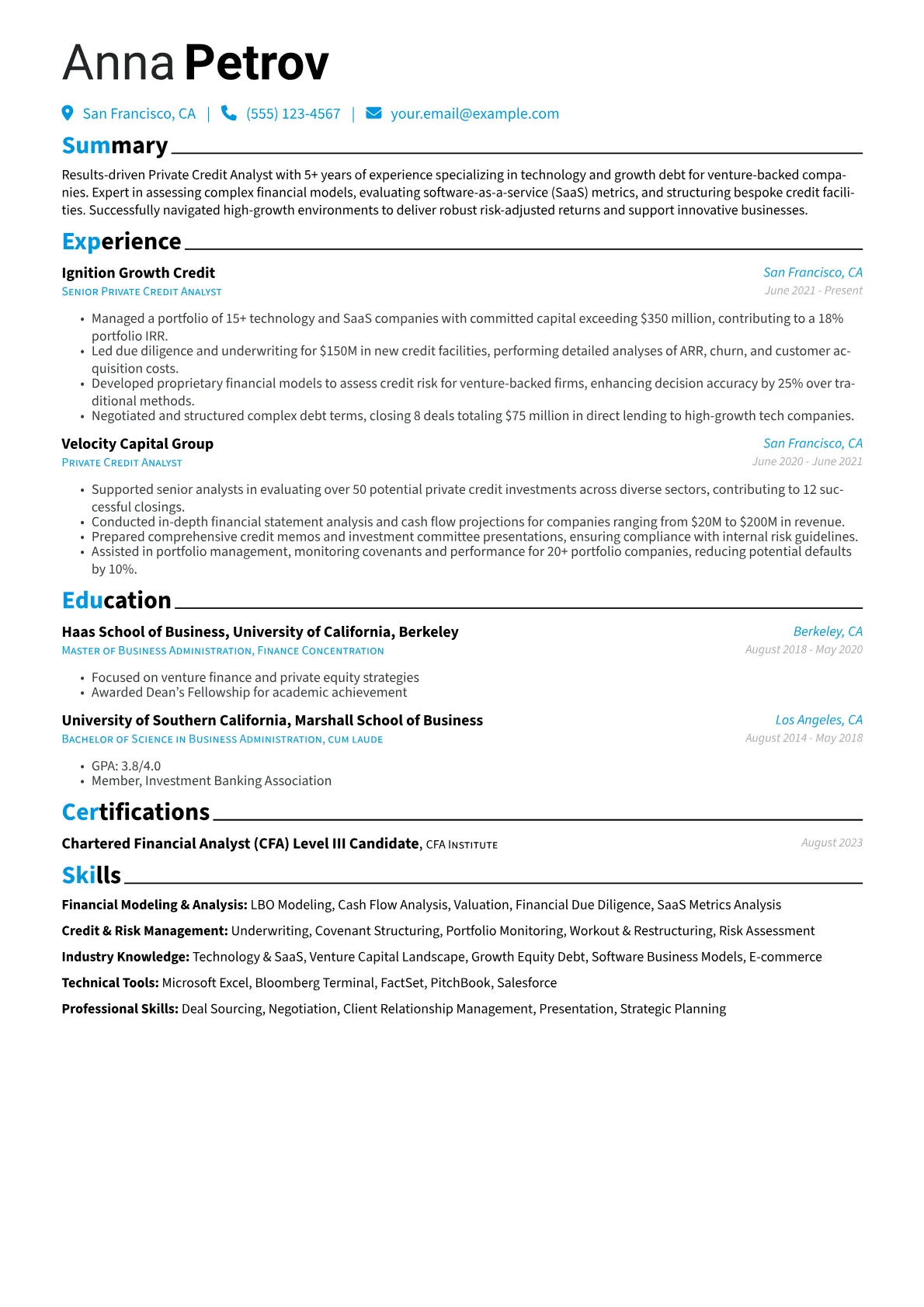 Private Credit version - Page 1