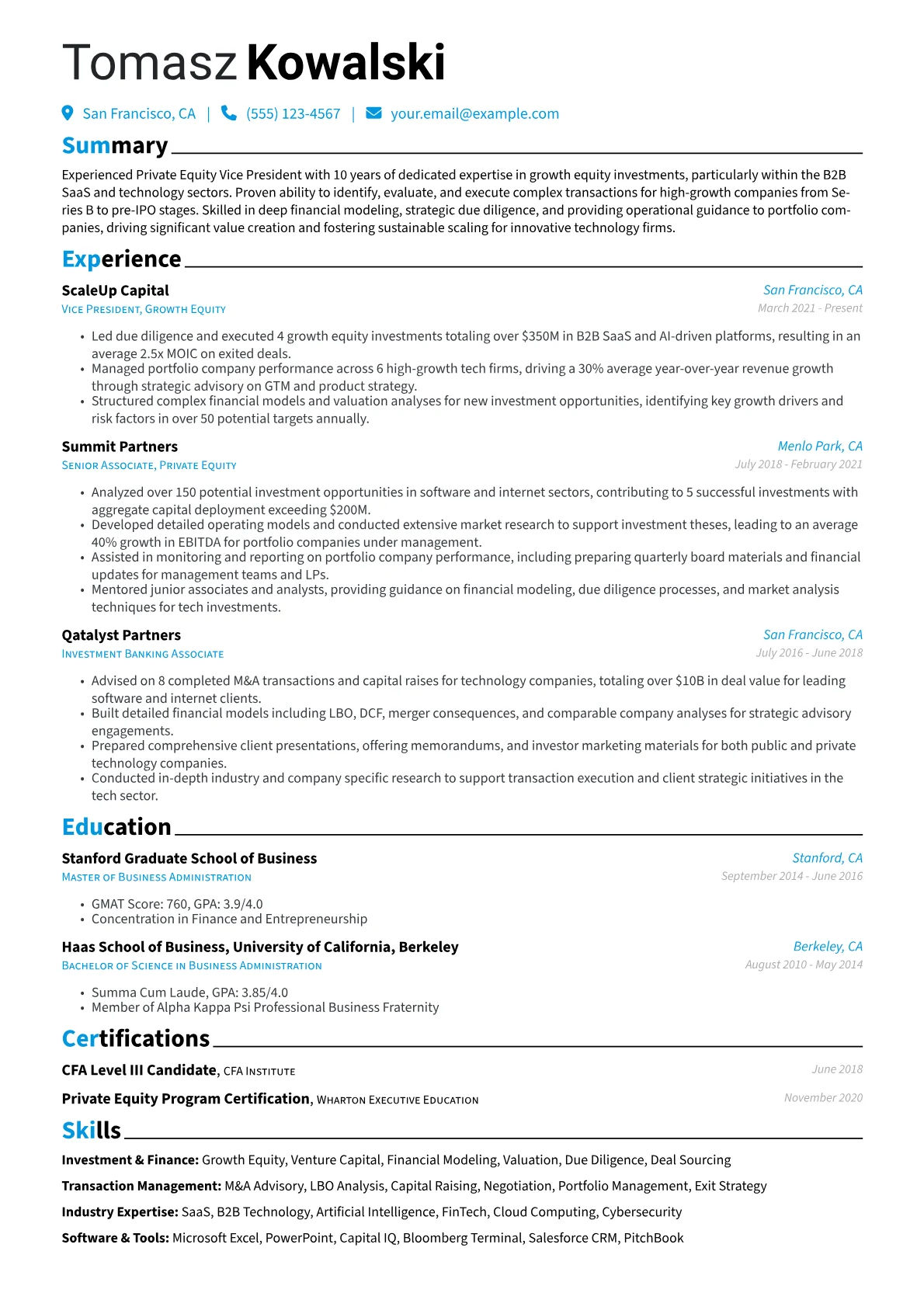 Growth Equity & SaaS version - Page 1