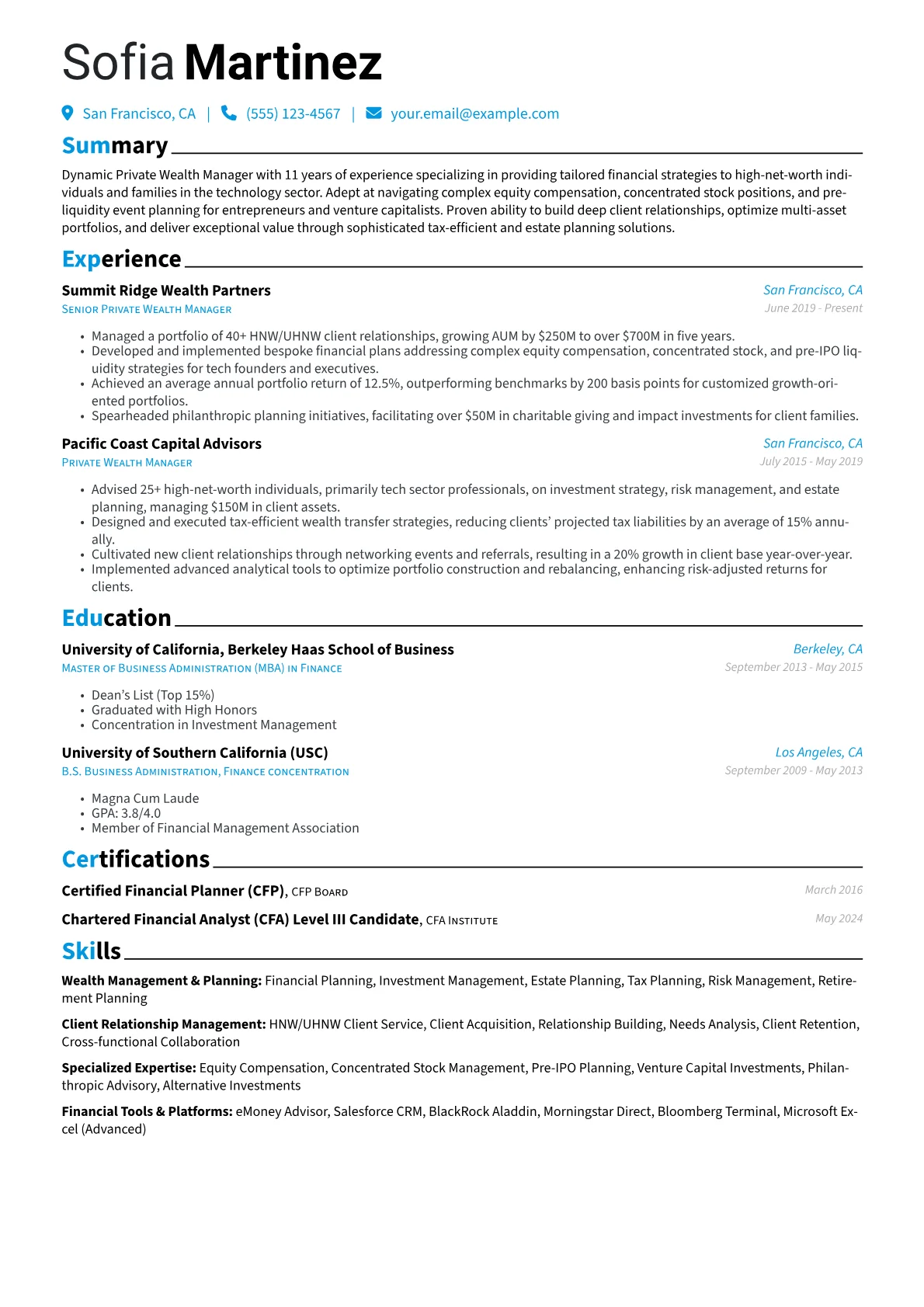 Wealth Management version - Page 1