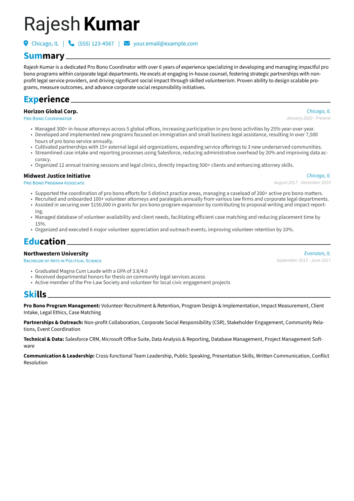 Corporate Legal Pro Bono version - Page 1