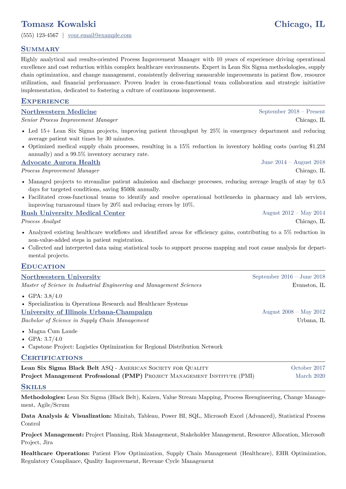 Healthcare Operations version - Page 1