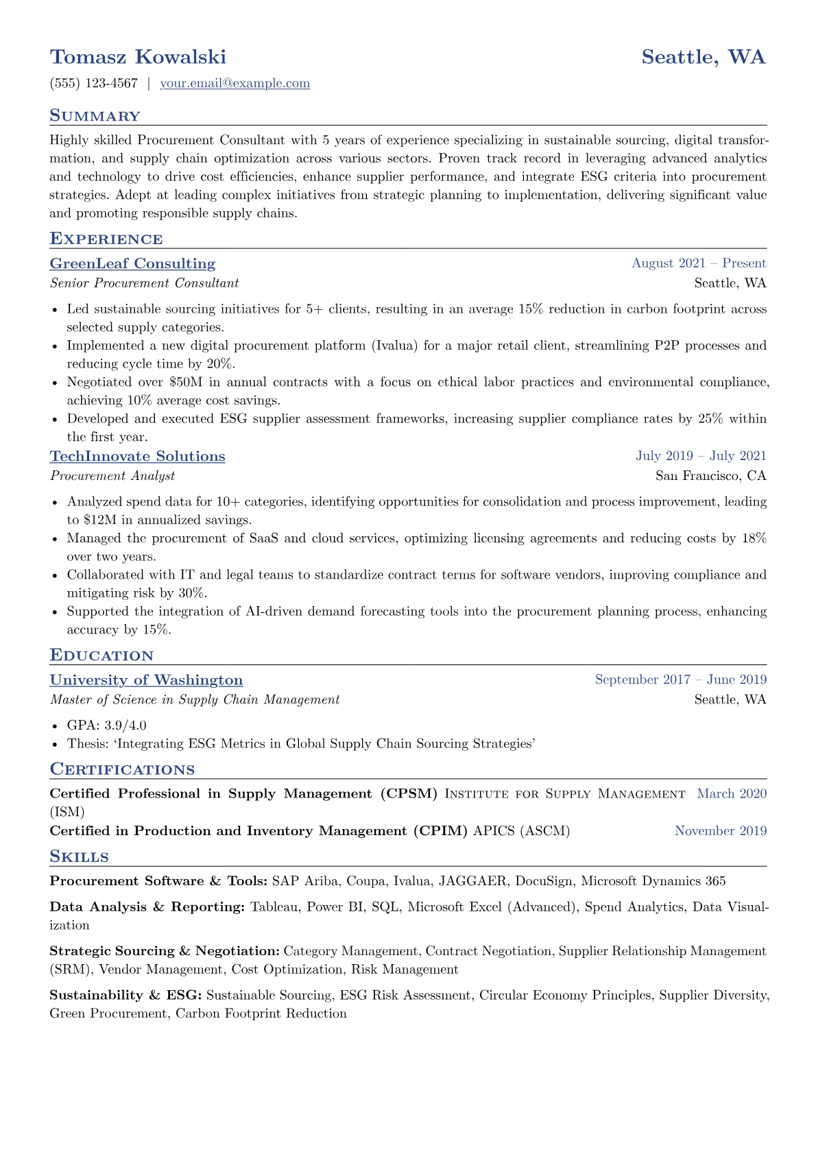 Procurement Software version - Page 1
