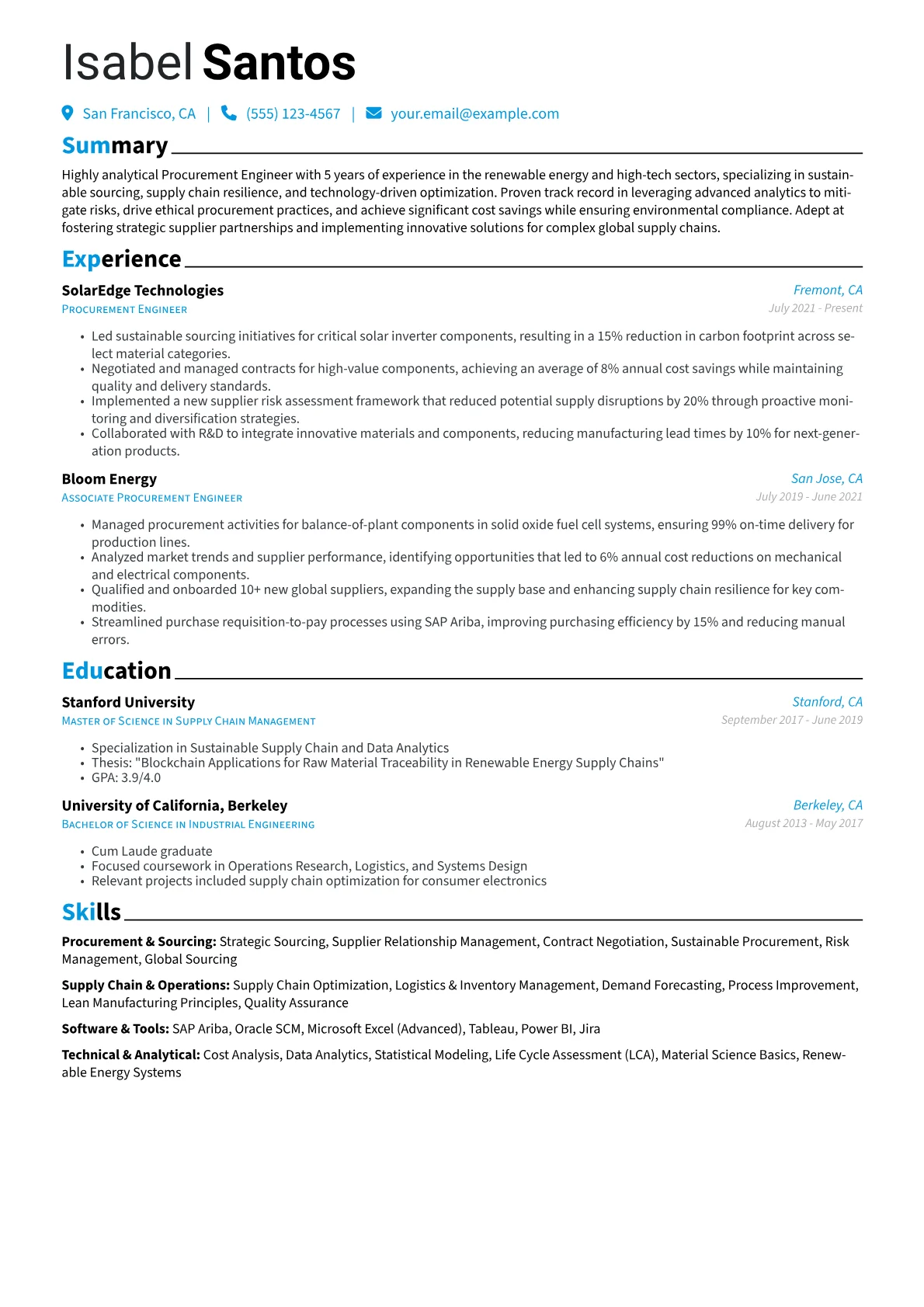 Procurement Engineer version - Page 1