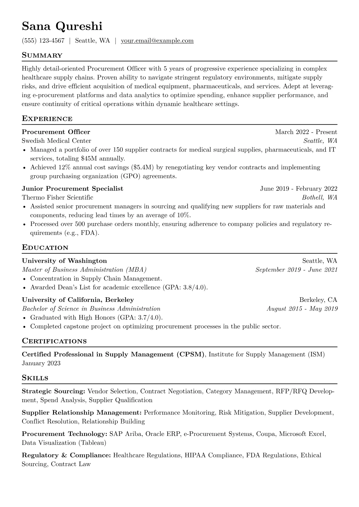 Healthcare Procurement version - Page 1