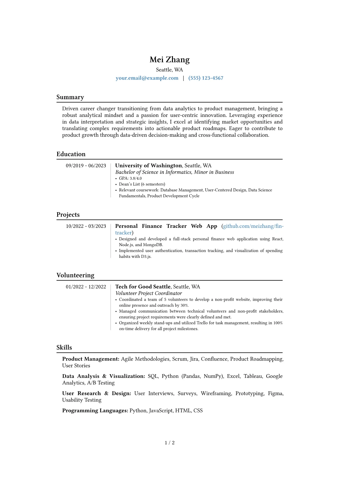 Career changer version - Page 1