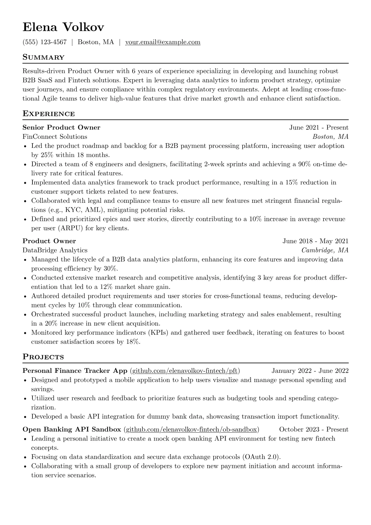 Fintech B2B SaaS version - Page 1