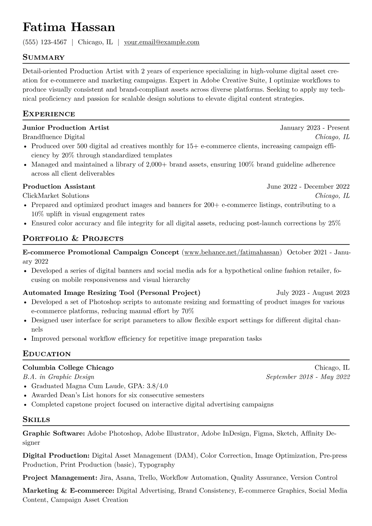 Production Artist version - Page 1