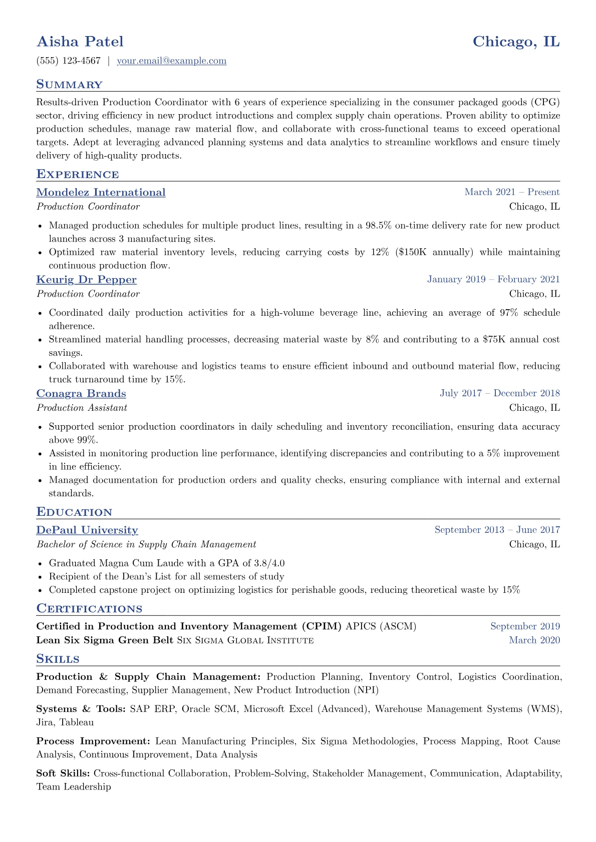 Production Coordinator version - Page 1