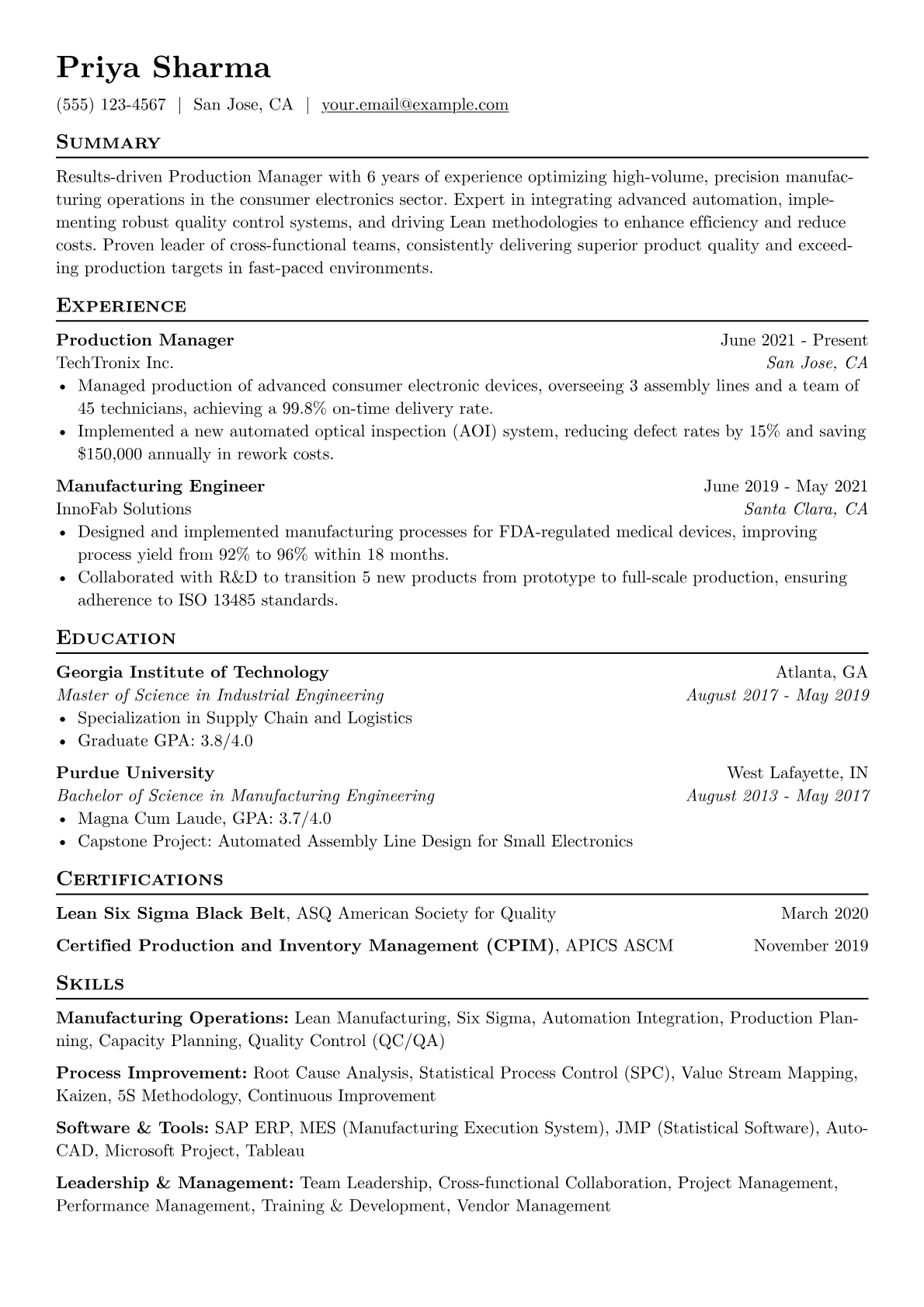 Production Manager version - Page 1