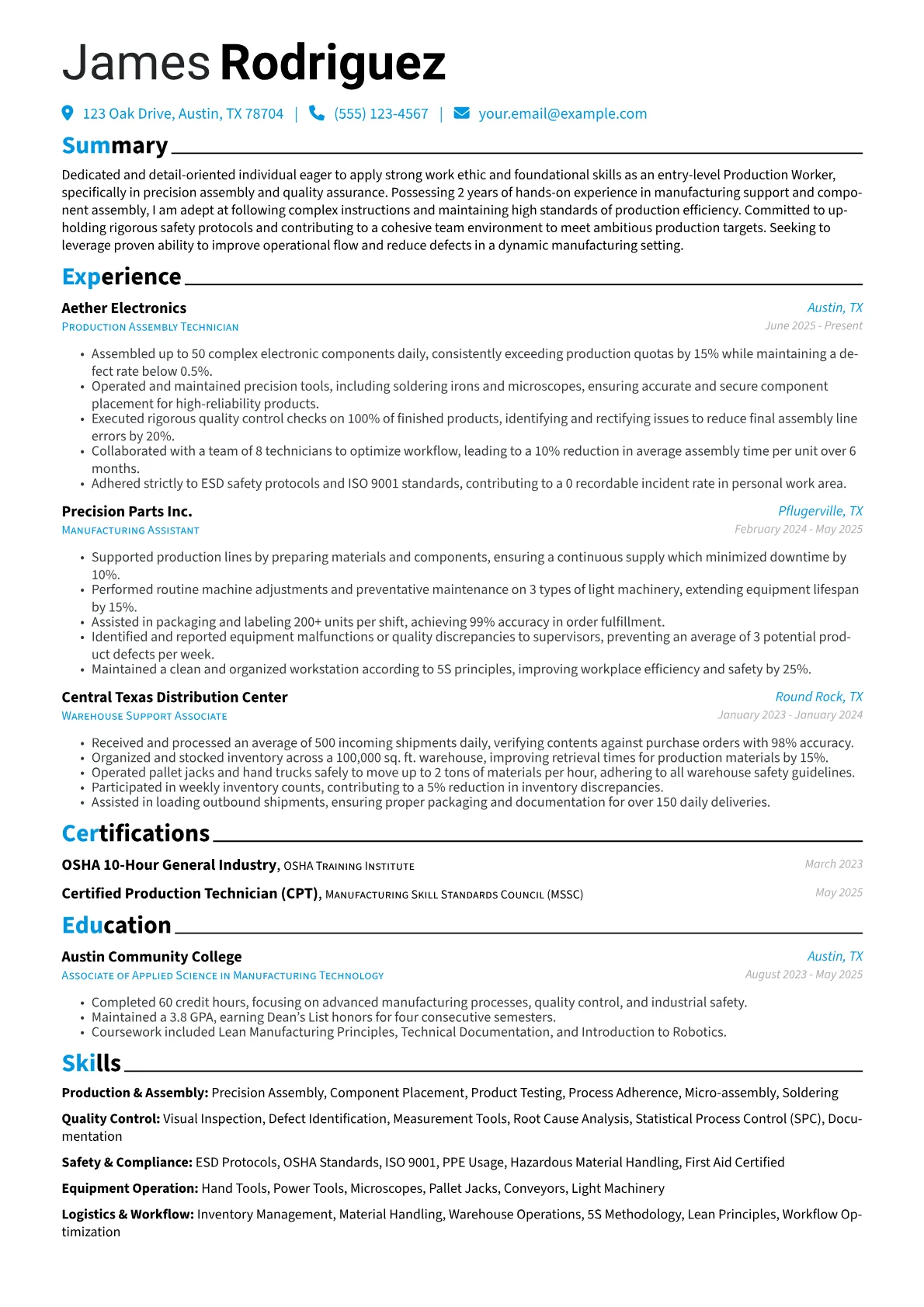 Production Worker No version - Page 1