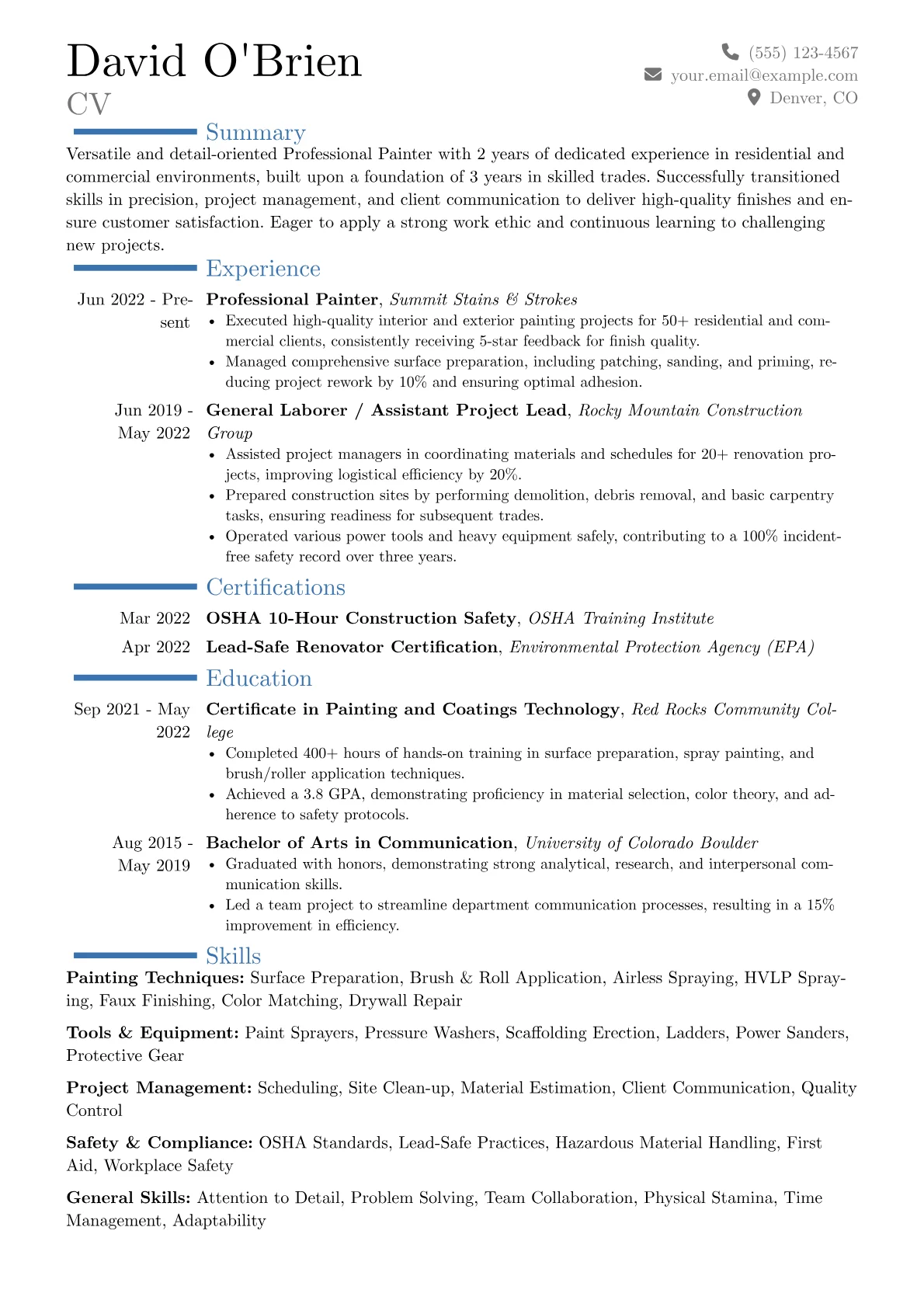 Career changer version - Page 1