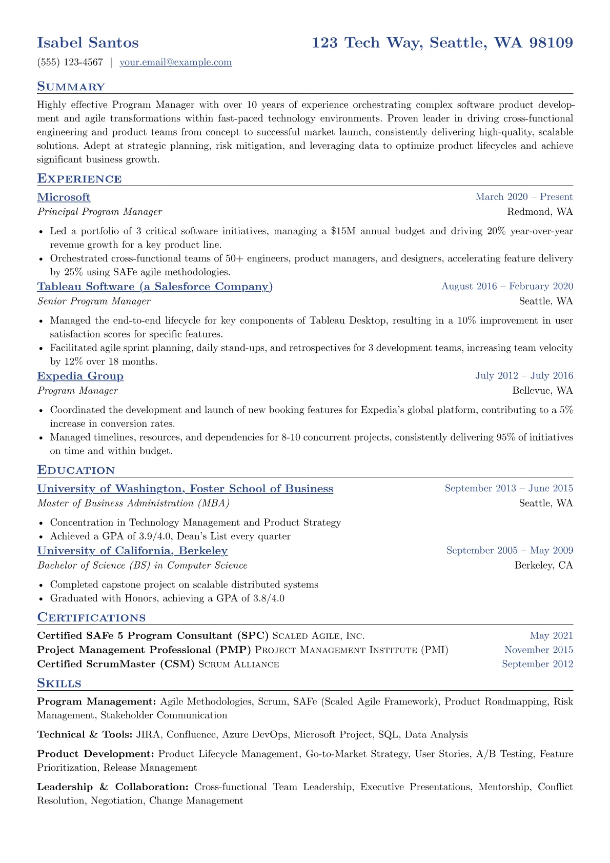 Tech Product Program version - Page 1
