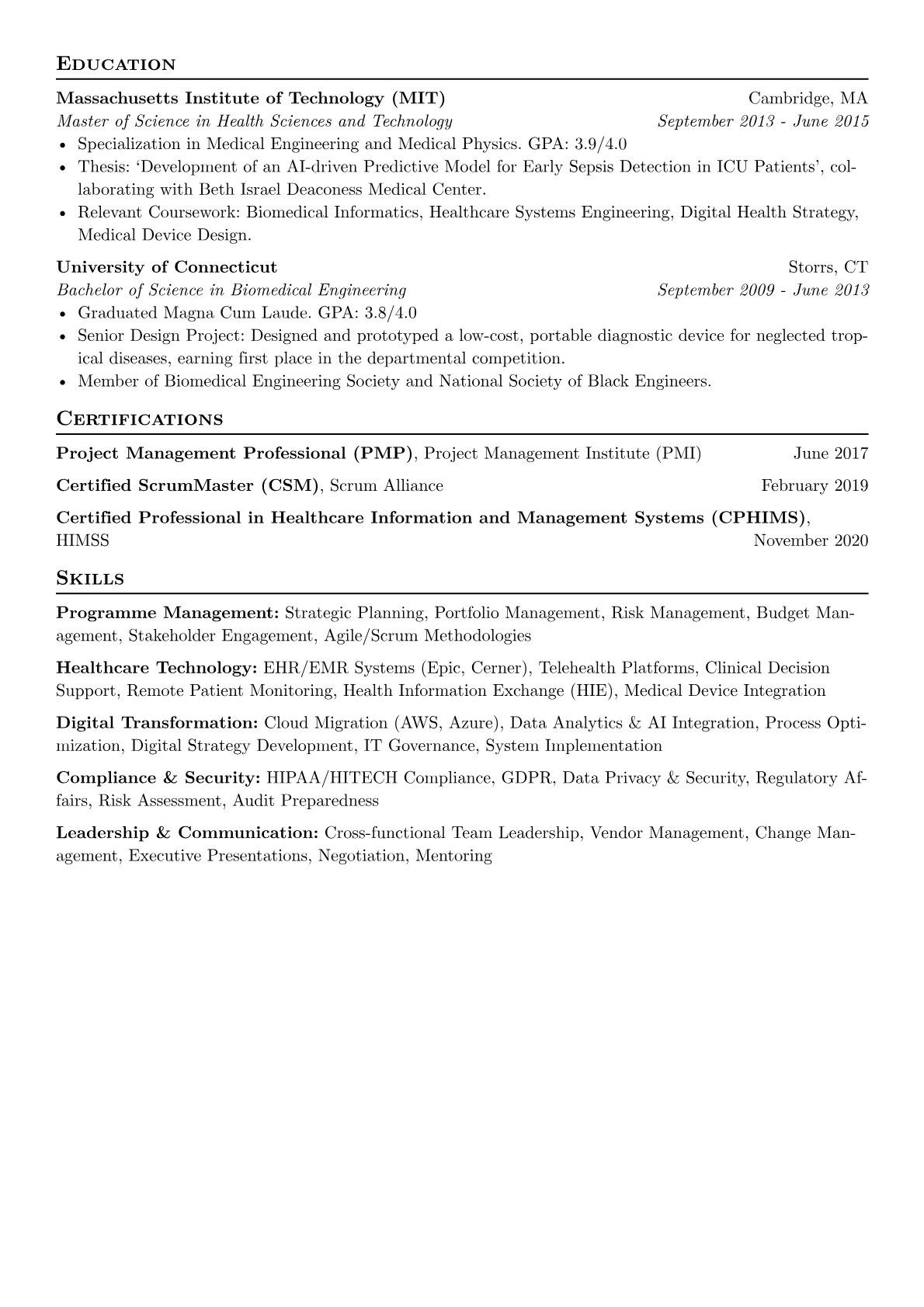 Programme Director Resume Examples + Free Template (2026)