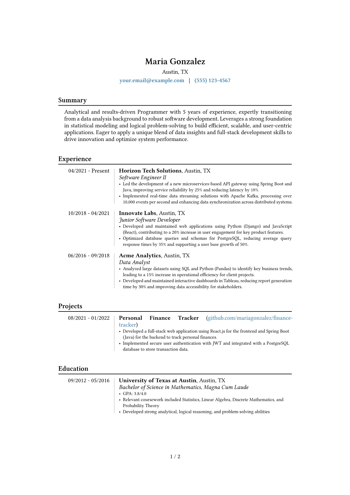 Career changer version - Page 1