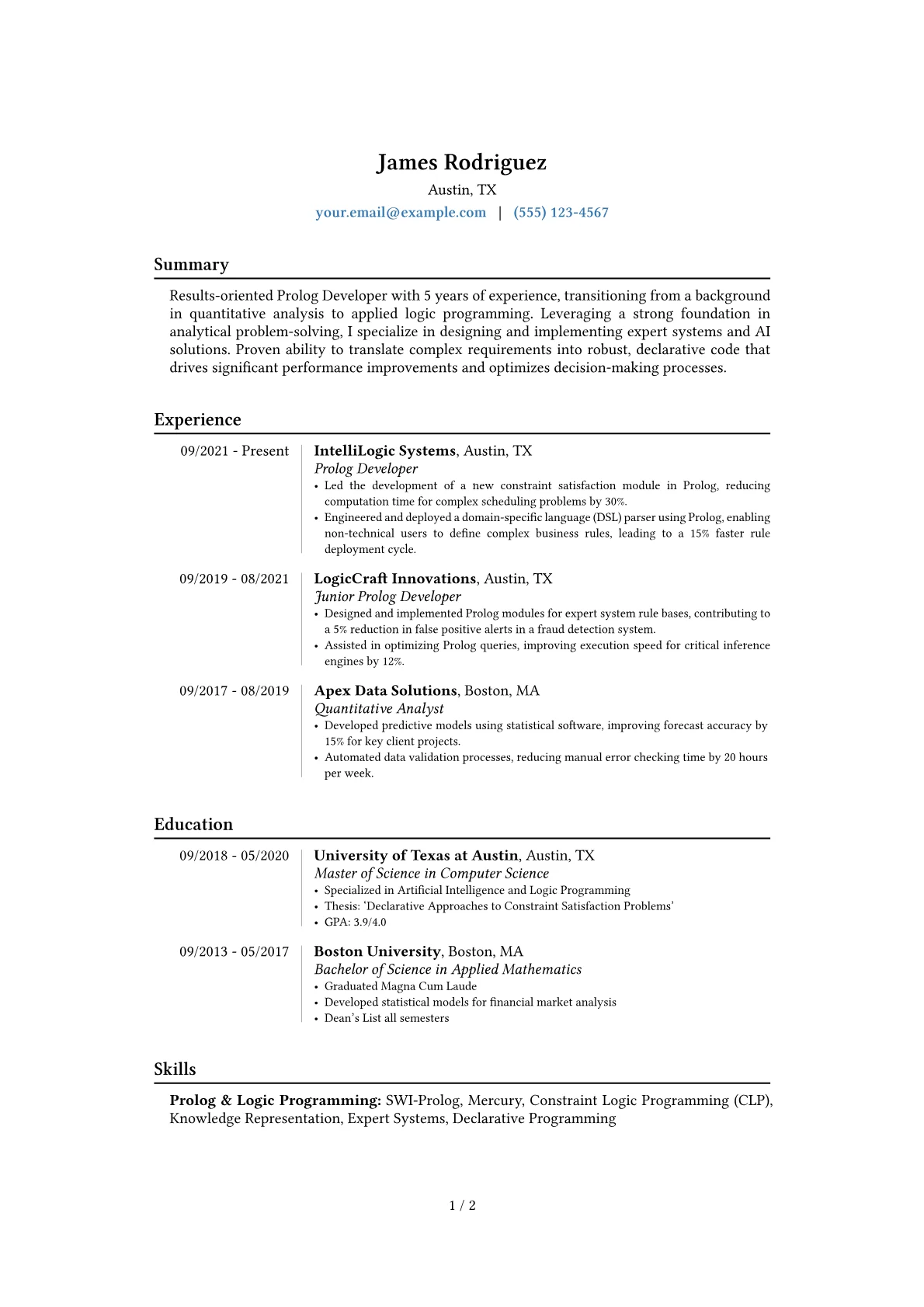 Career changer version - Page 1