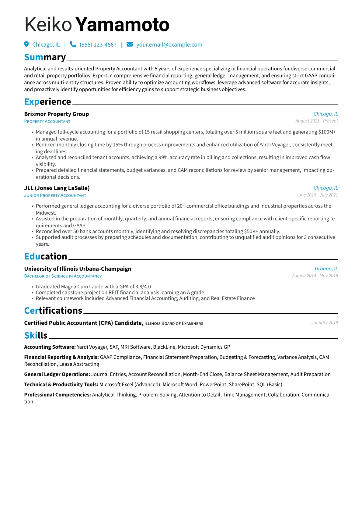 Property Accountant version - Page 1