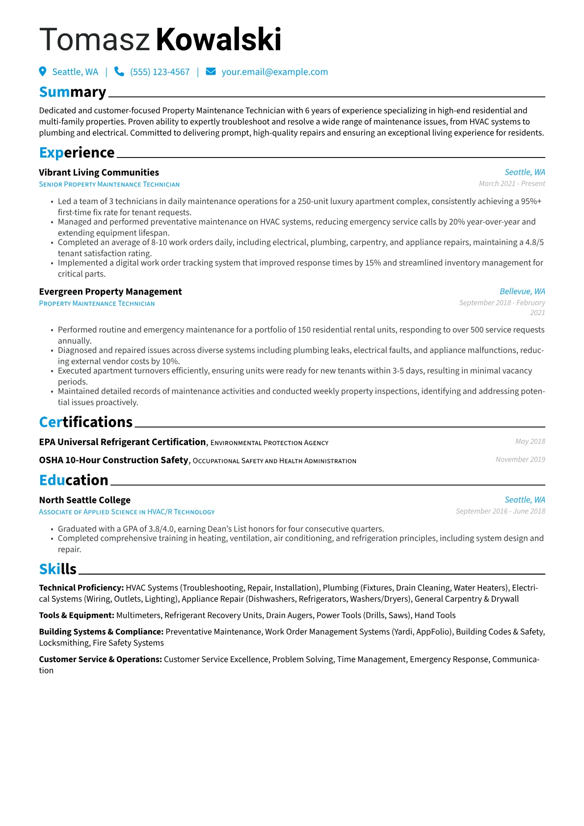 Residential version - Page 1