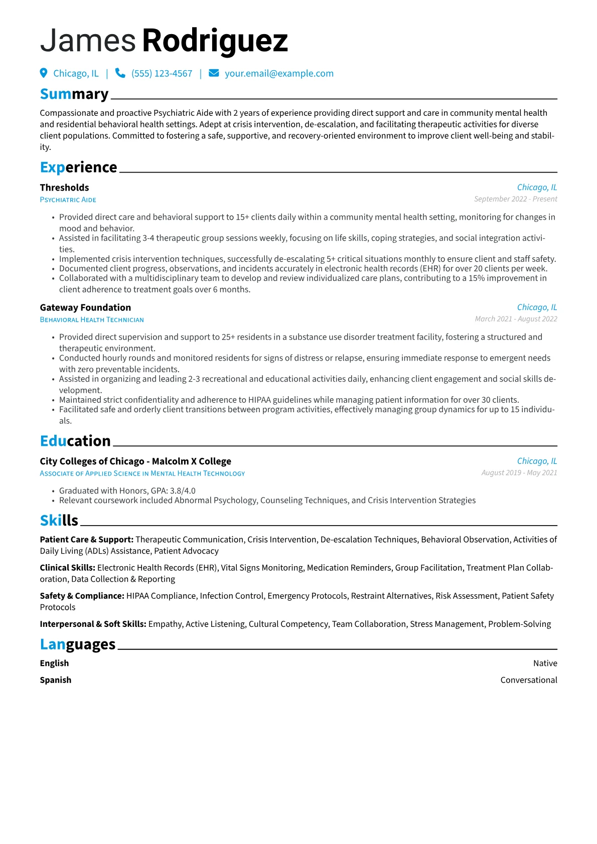Psychiatric Aide version - Page 1
