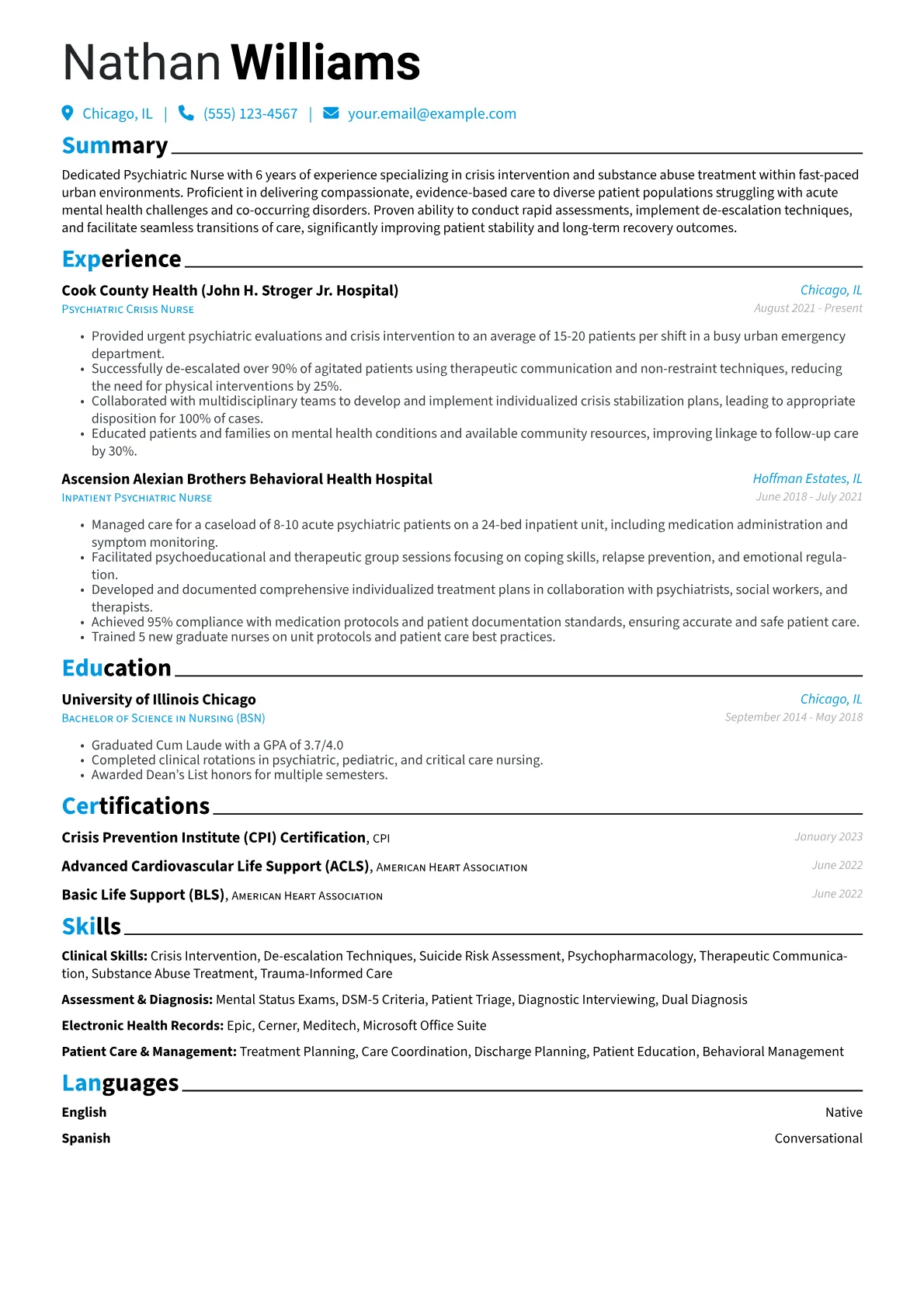 Psychiatric Nurse version - Page 1