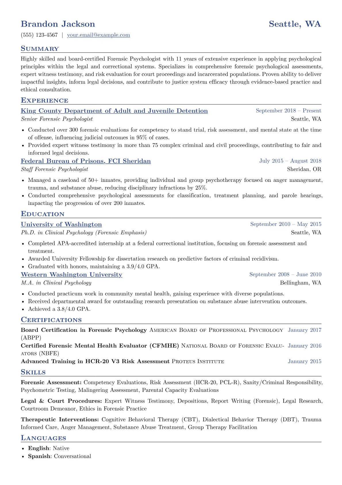 Forensic Psychology version - Page 1